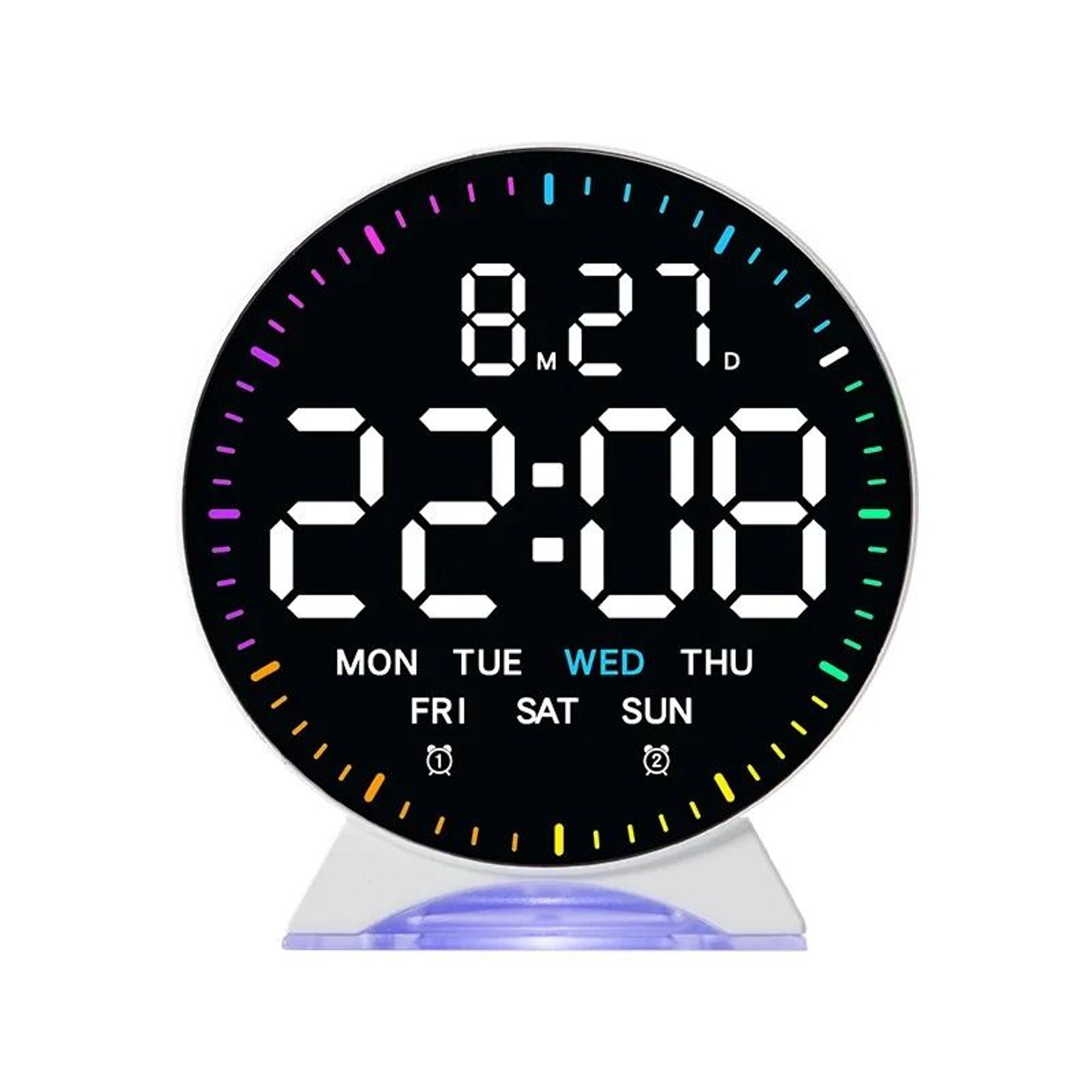 Smart LED Digital Alarm Clock With Dual Alarms And 8Color Mood Light 5