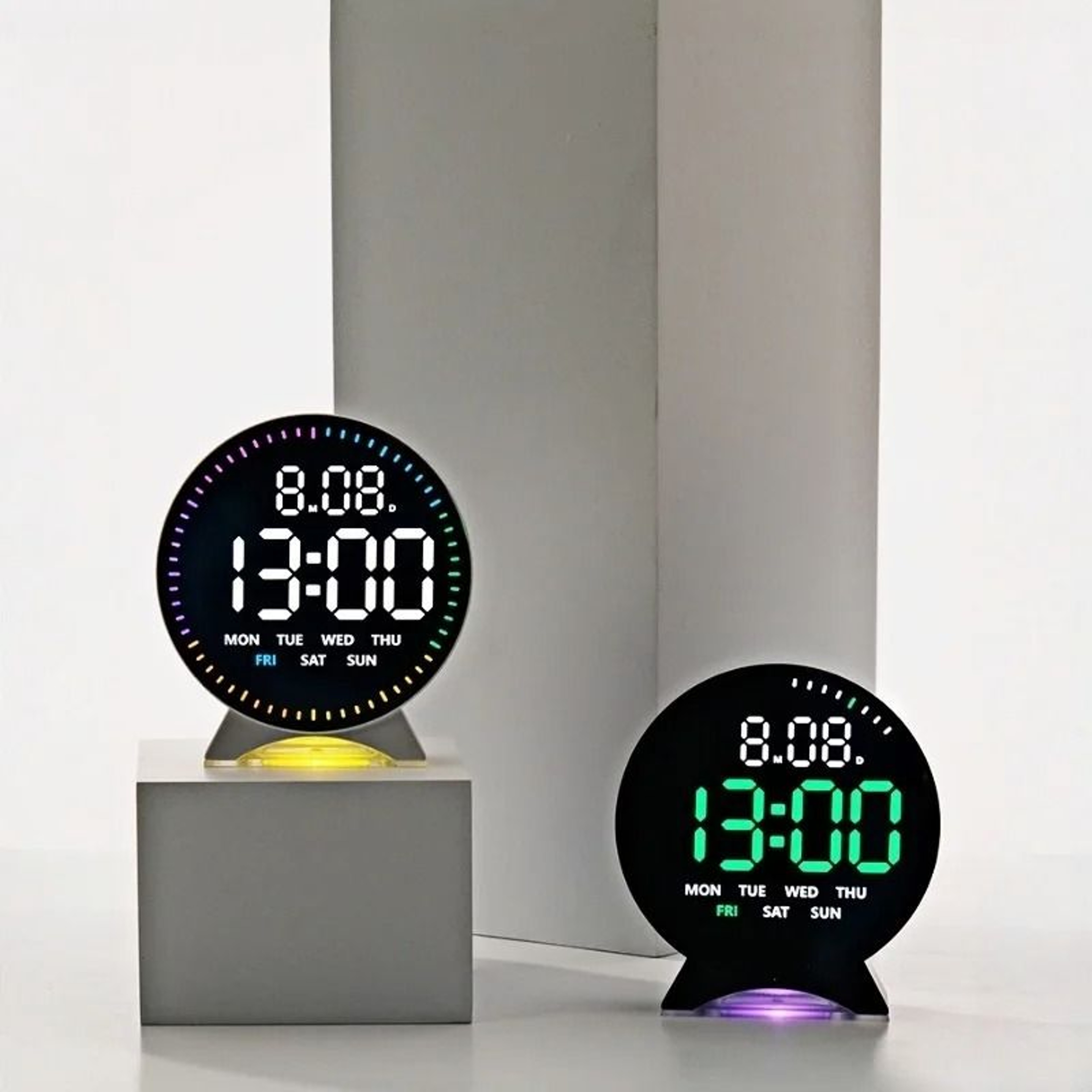Smart LED Digital Alarm Clock With Dual Alarms And 8Color Mood Light 11