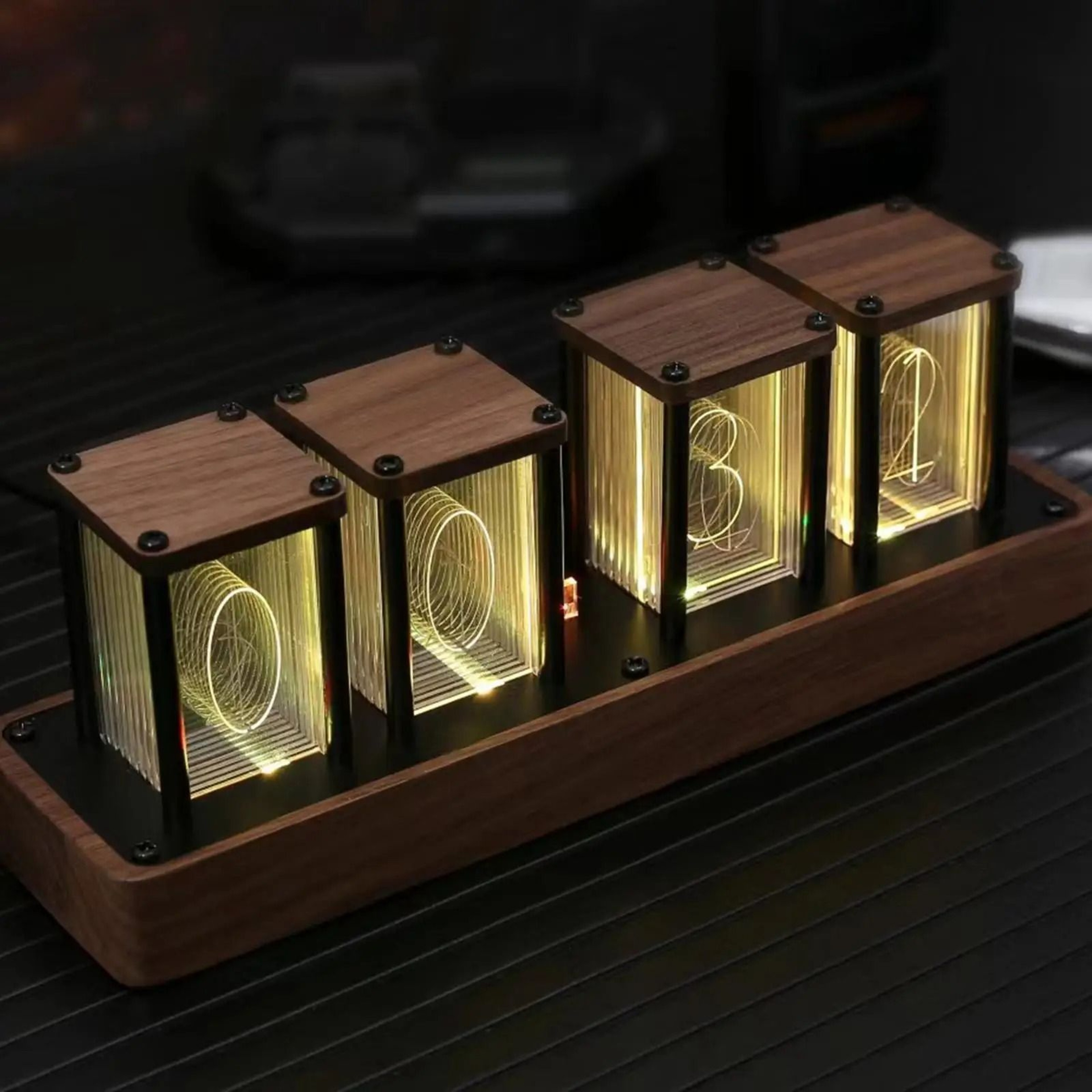 Colorful Nixie Tube Clock With RGB LED Display And Alarm 3