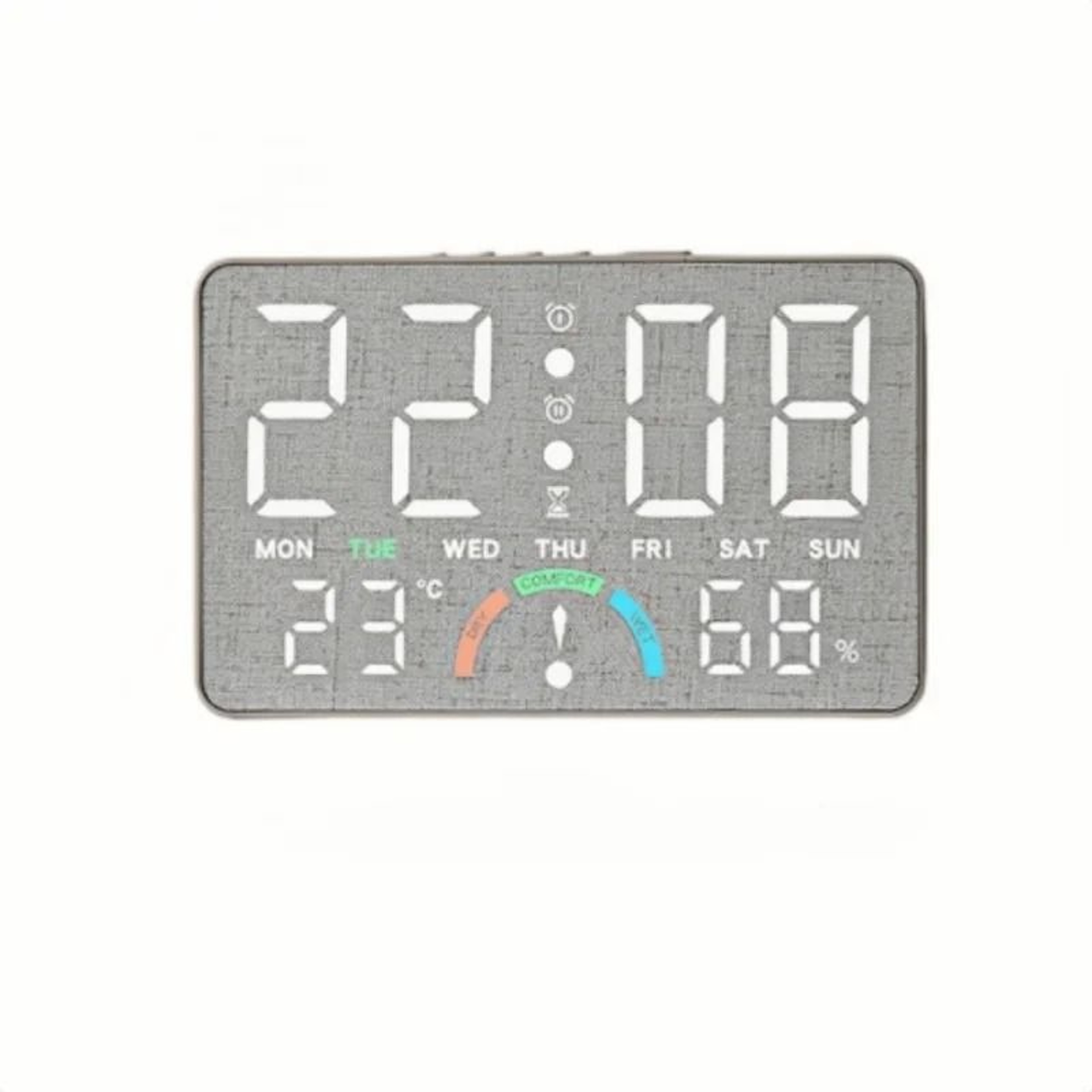 Smart Digital Alarm Clock With Temperature Humidity And Dual Alarms 10