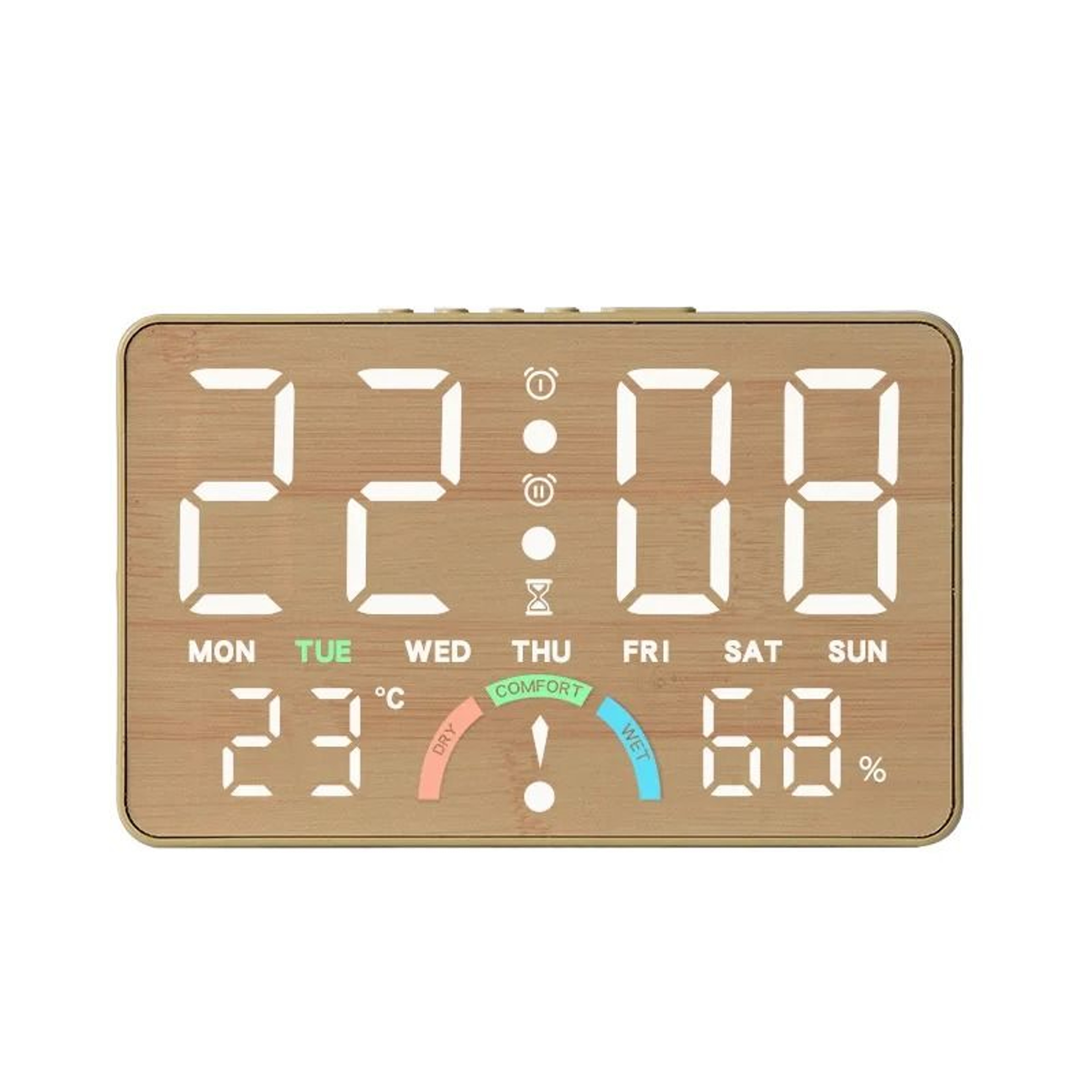 Smart Digital Alarm Clock With Temperature Humidity And Dual Alarms 9