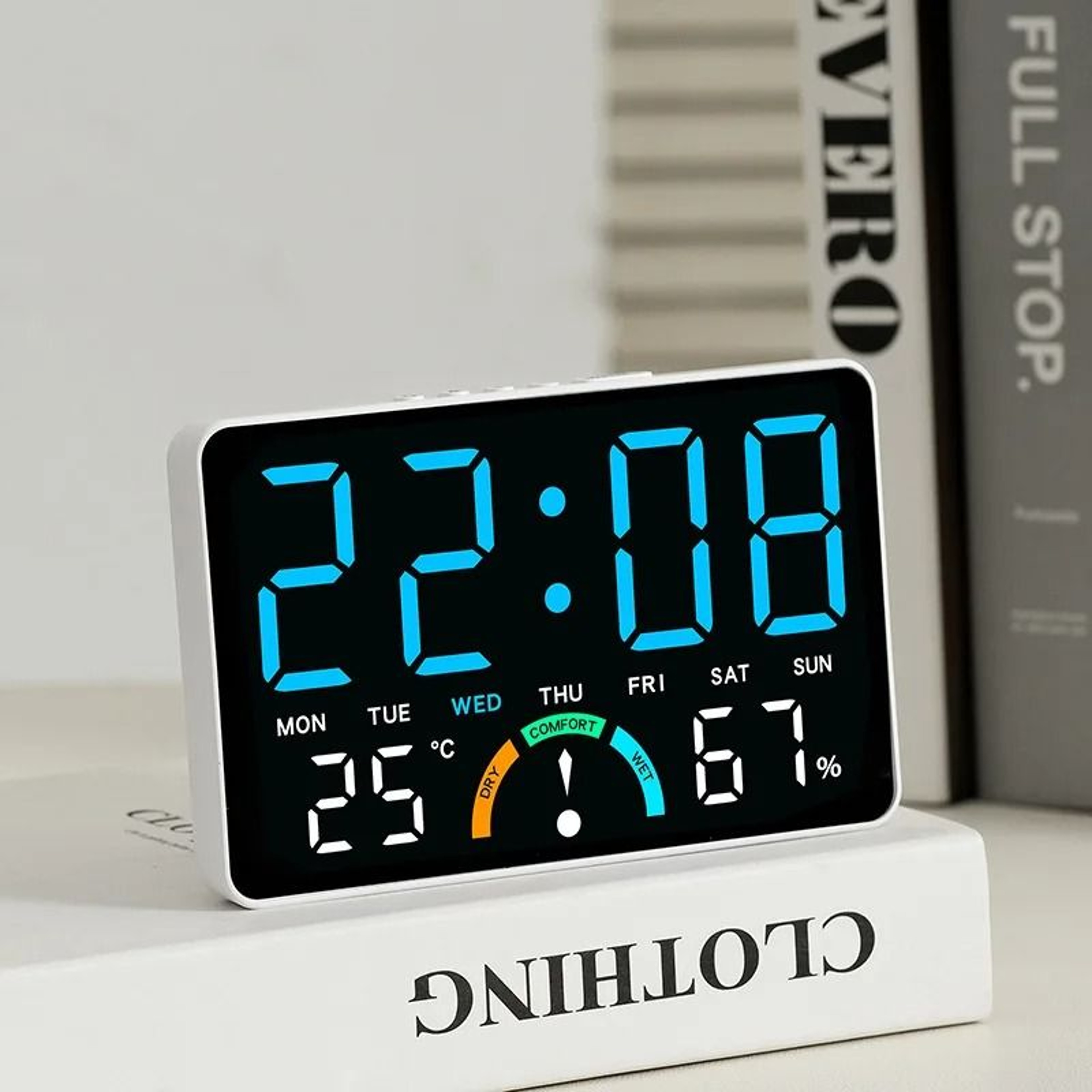 Smart Digital Alarm Clock With Temperature Humidity And Dual Alarms 0
