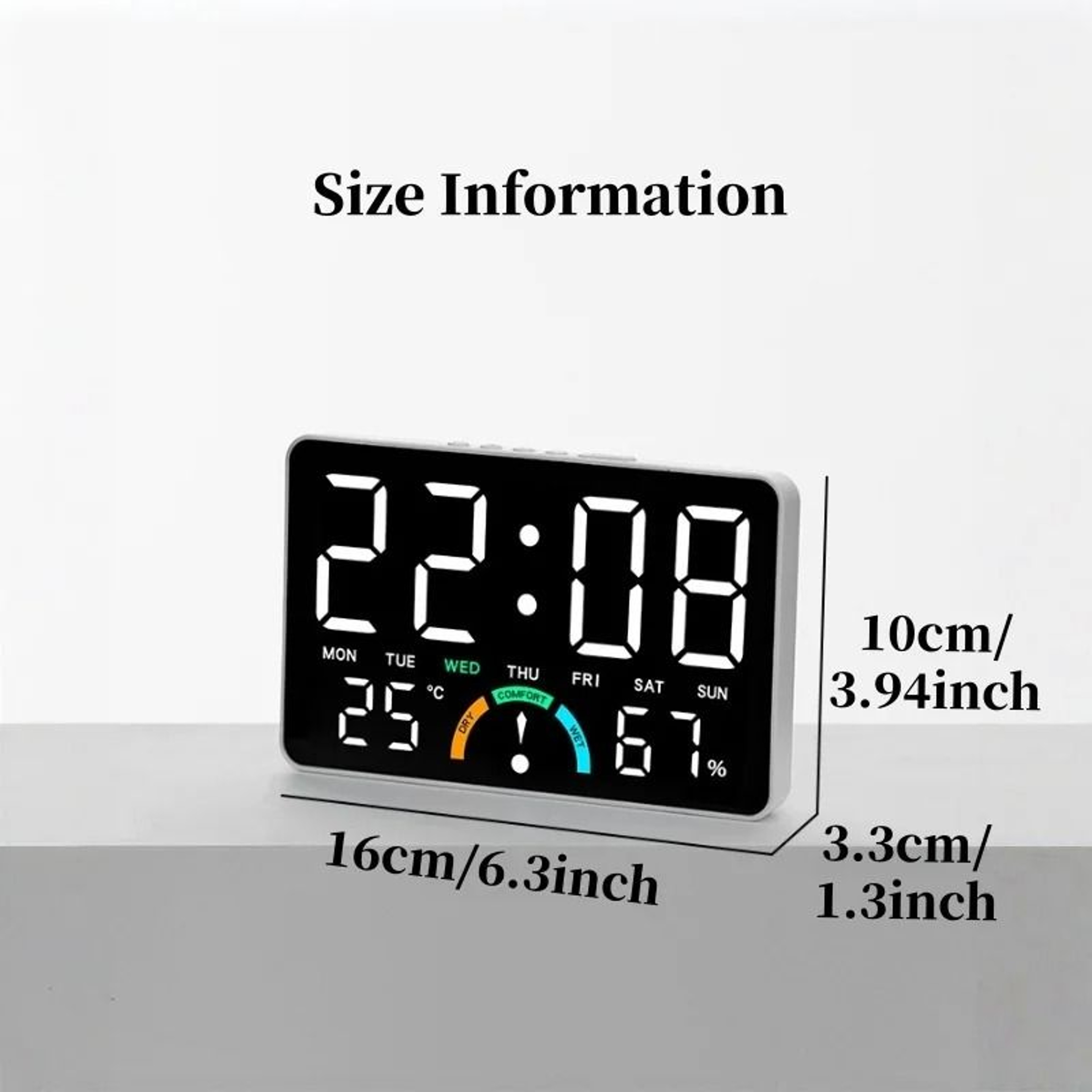 Smart Digital Alarm Clock With Temperature Humidity And Dual Alarms 11