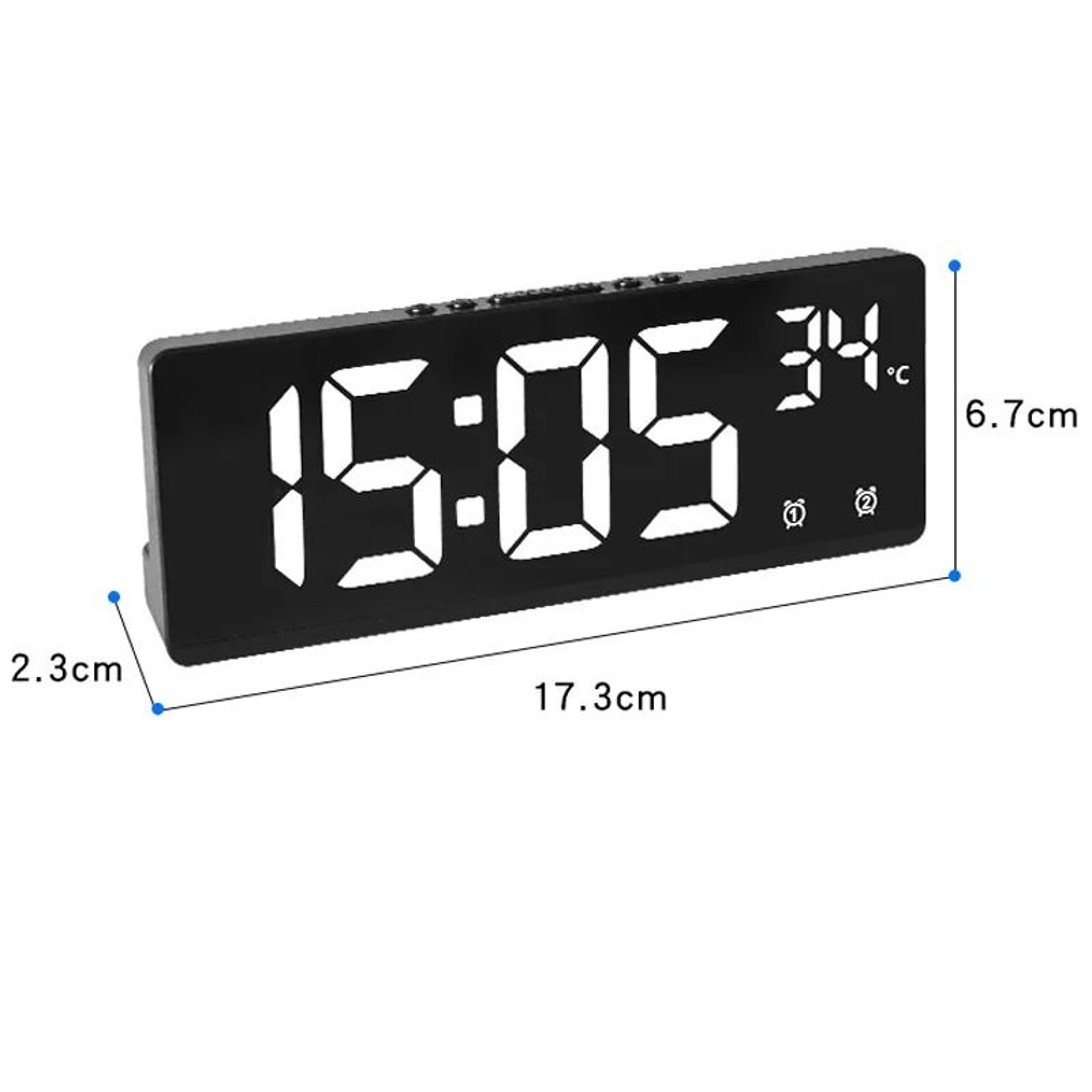 Modern LED Digital Alarm Clock With Large Display And Nightlight 5