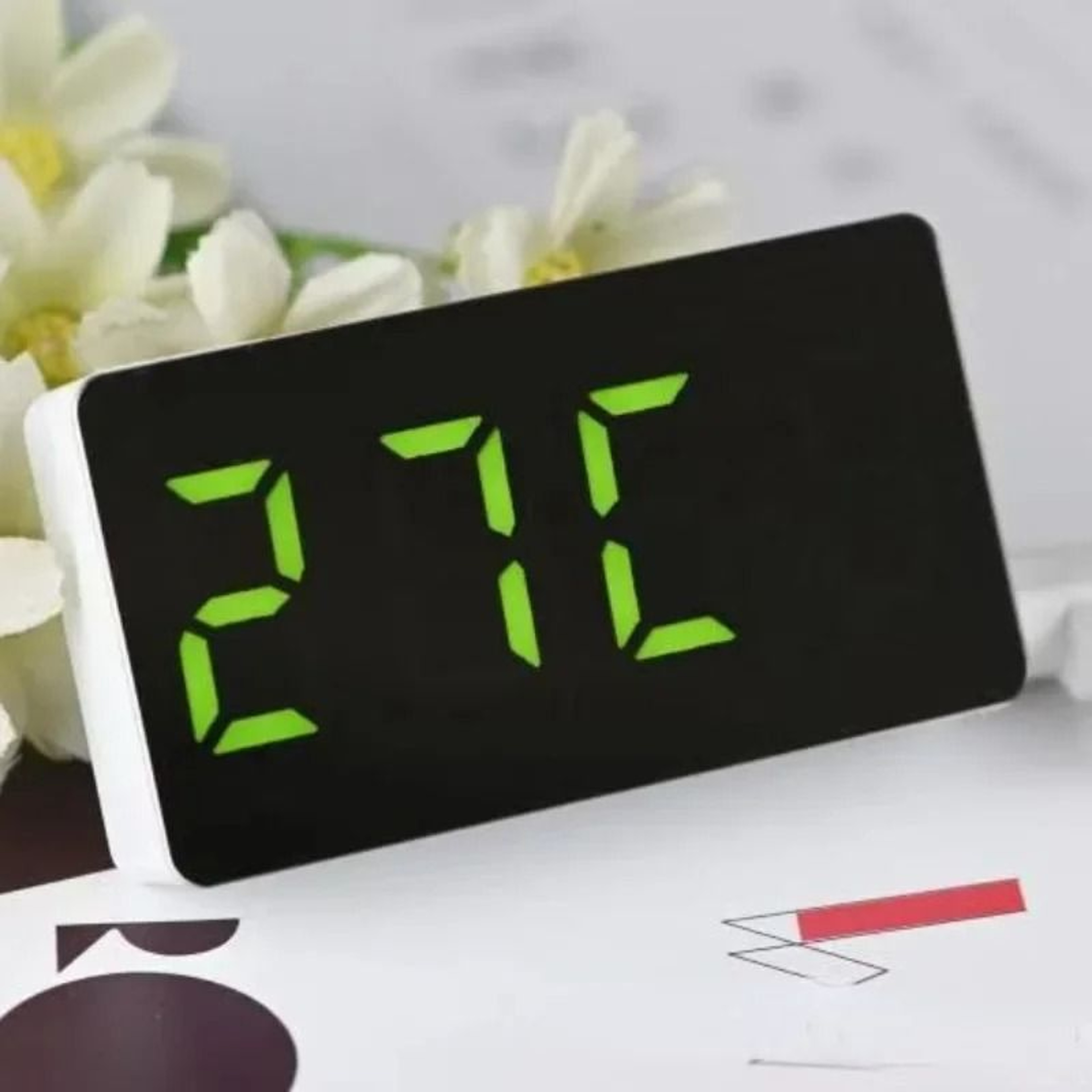 Smart Voice Control Alarm Clock With Temperature Display And Dual Alarms 5