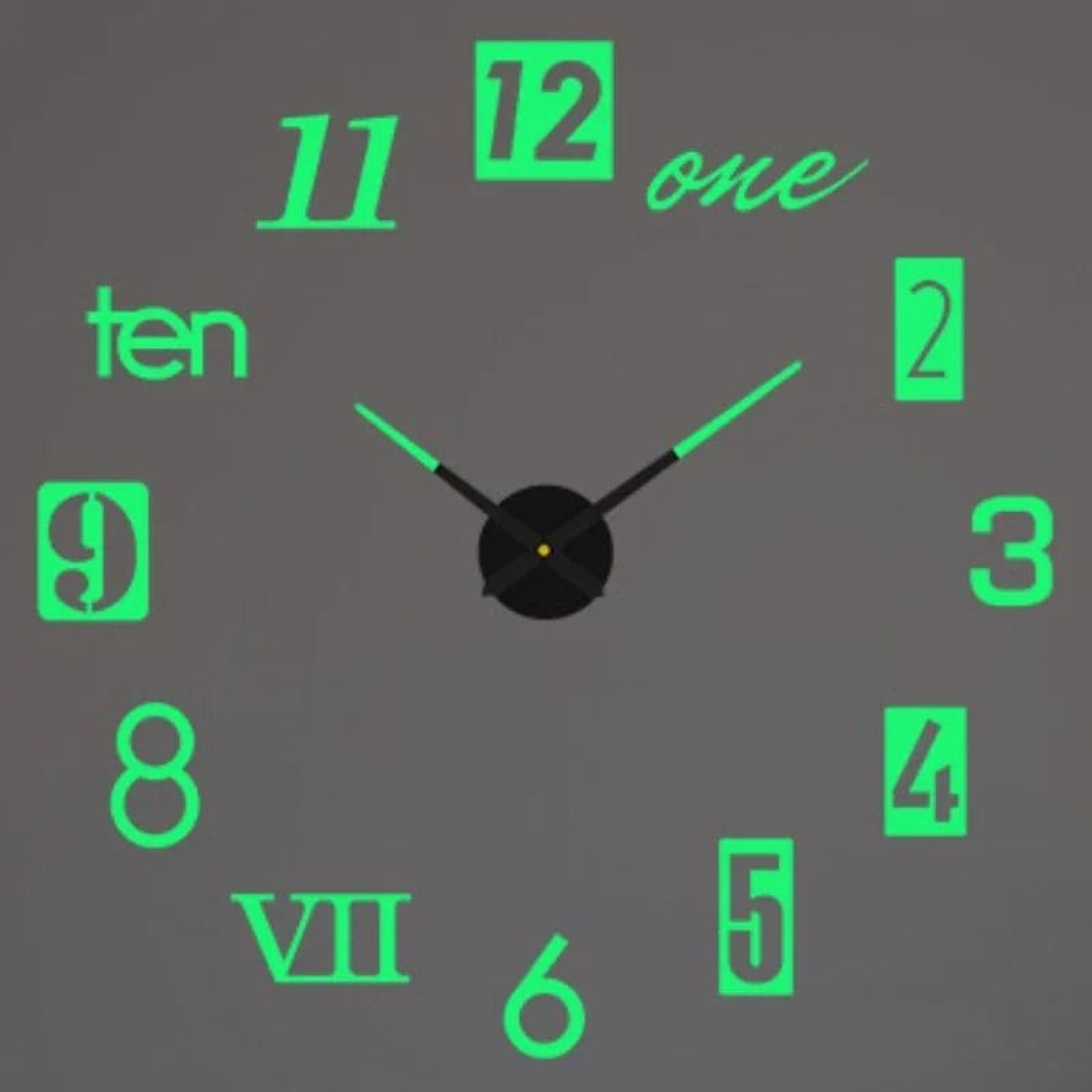 Modern 3D DIY Wall Clock Acrylic Mirror Large Wall Decor 6