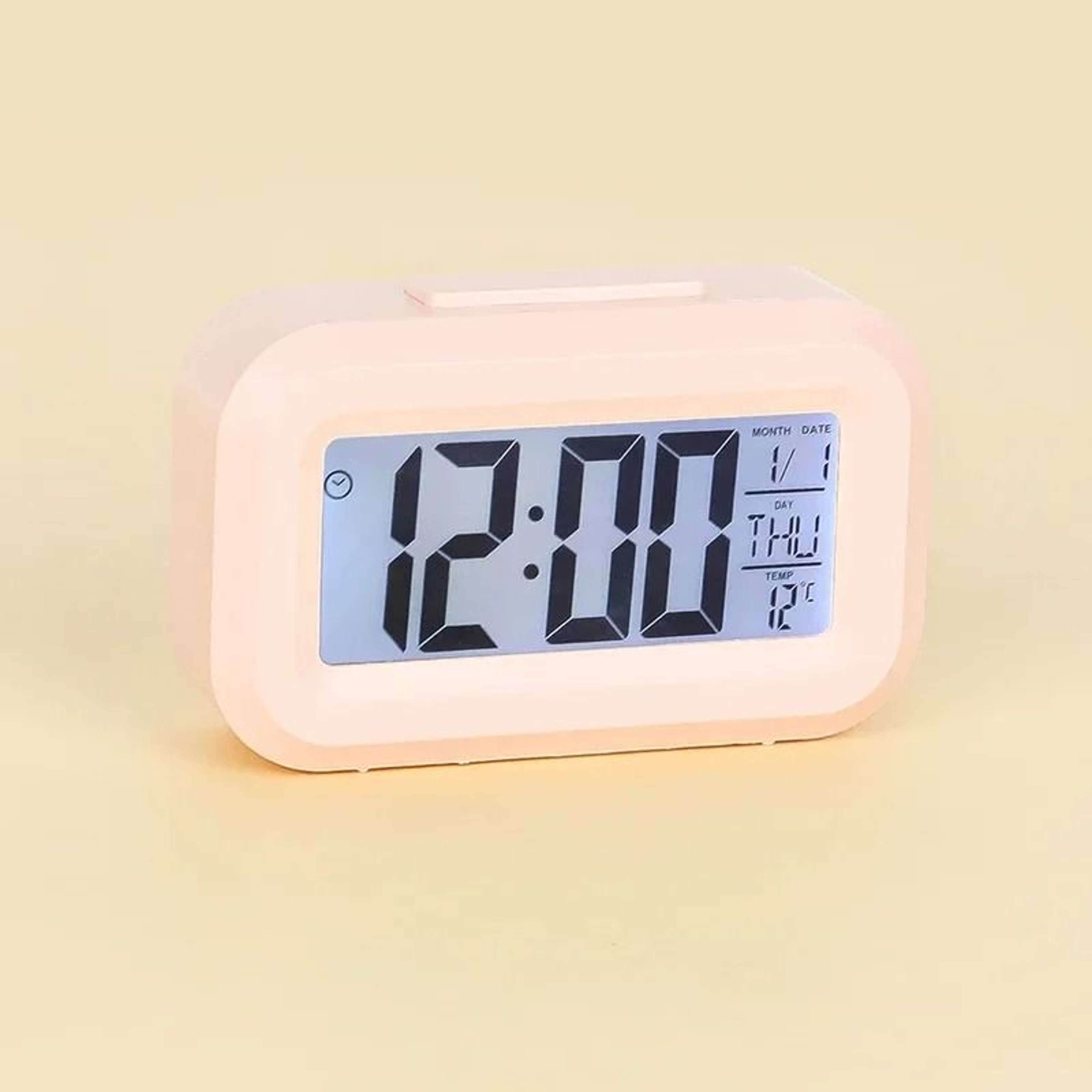 Modern Digital Alarm Clock Battery Powered LED Bedside Clock 5