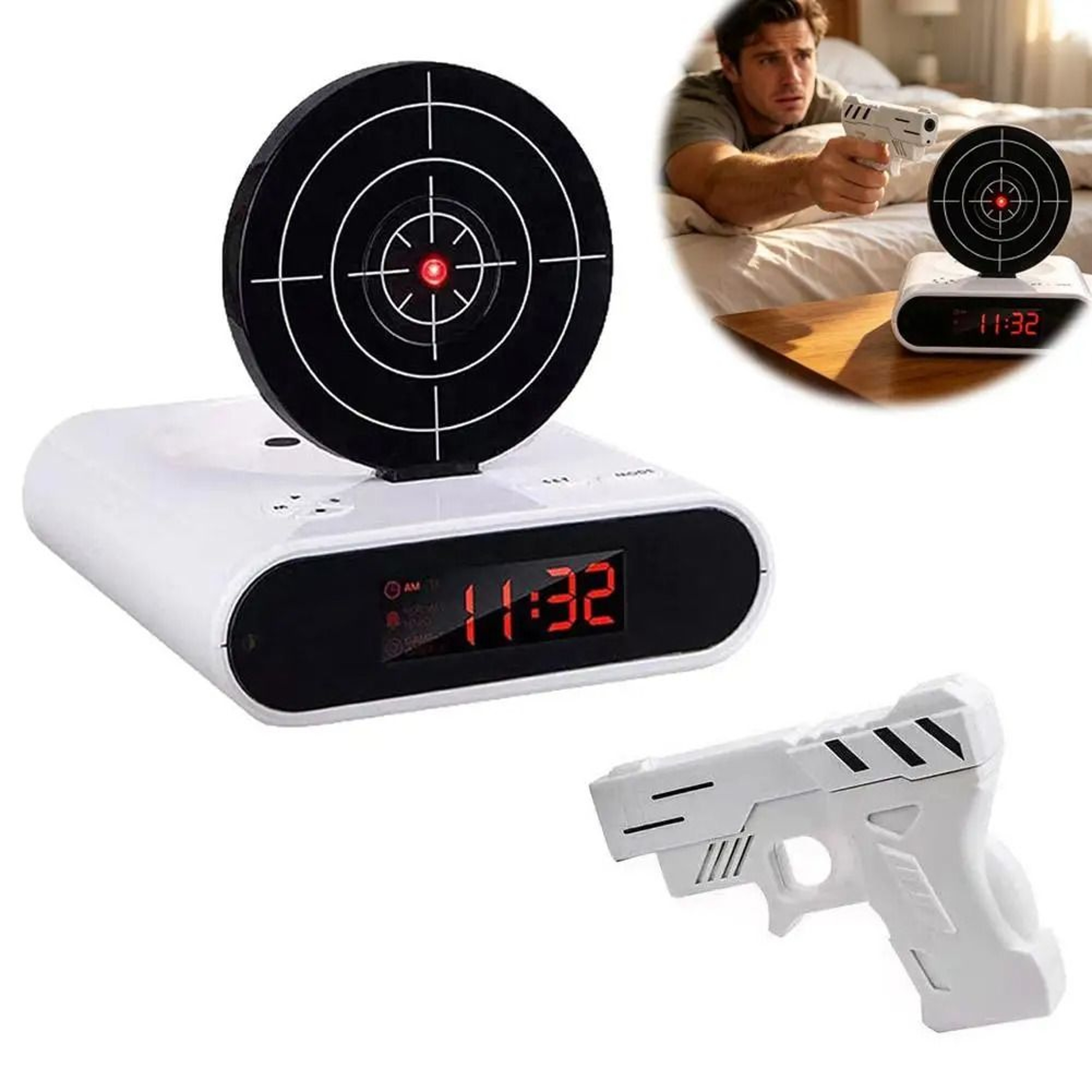 Interactive Target Digital Alarm Clock For Heavy Sleepers 2