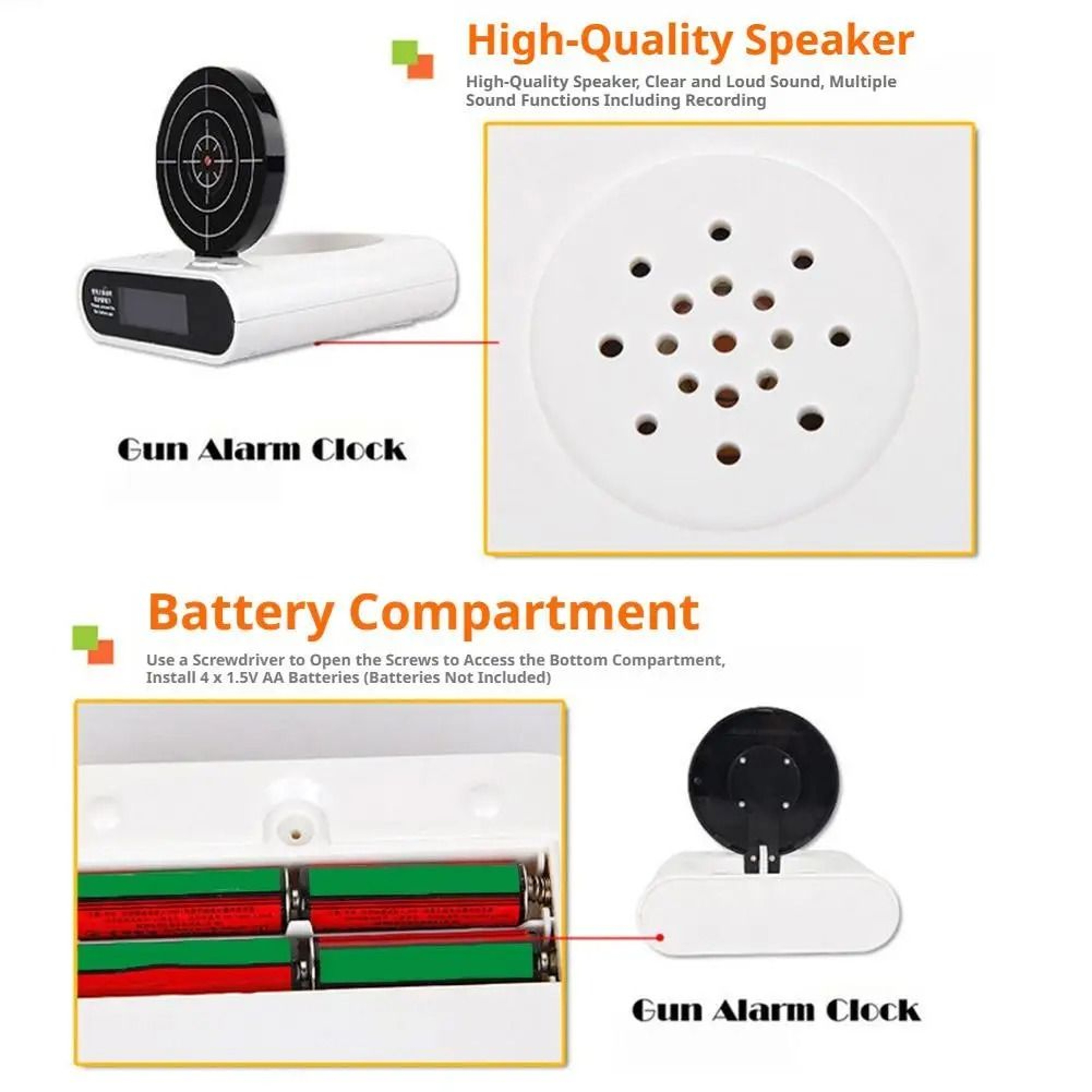 Interactive Target Digital Alarm Clock For Heavy Sleepers 5