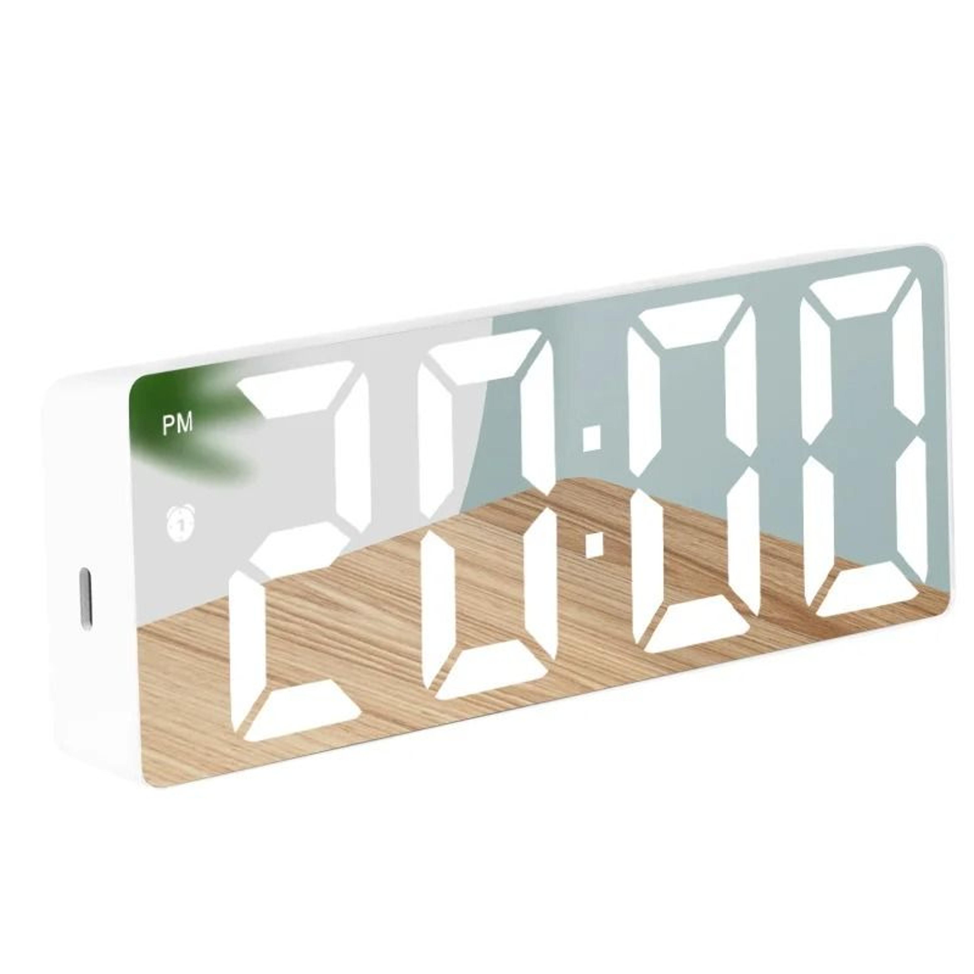 Smart Digital Wall Clock With Voice Control And LED Mirror Display 2
