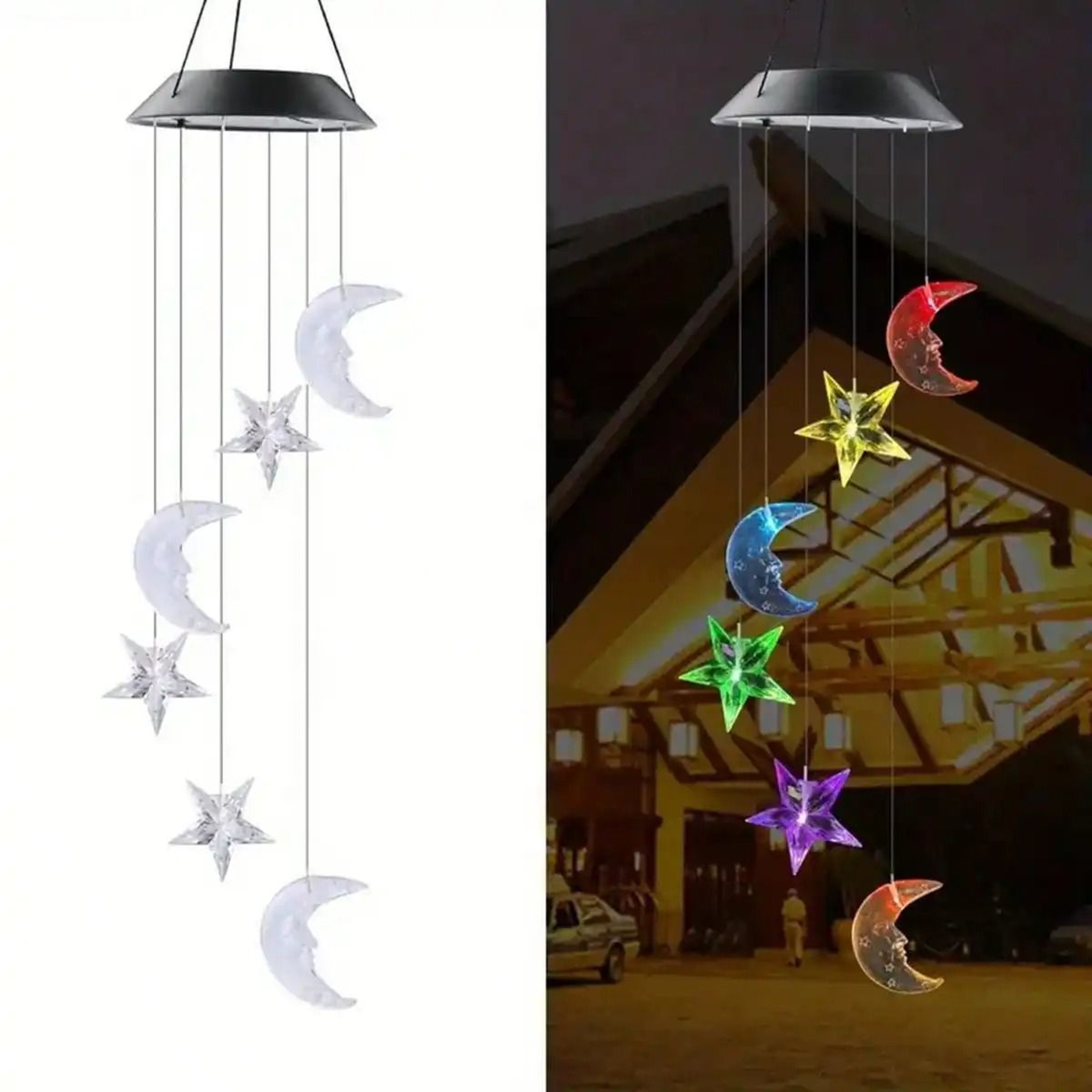 Solar Color Changing Wind Chimes With 6 LED Lights 13