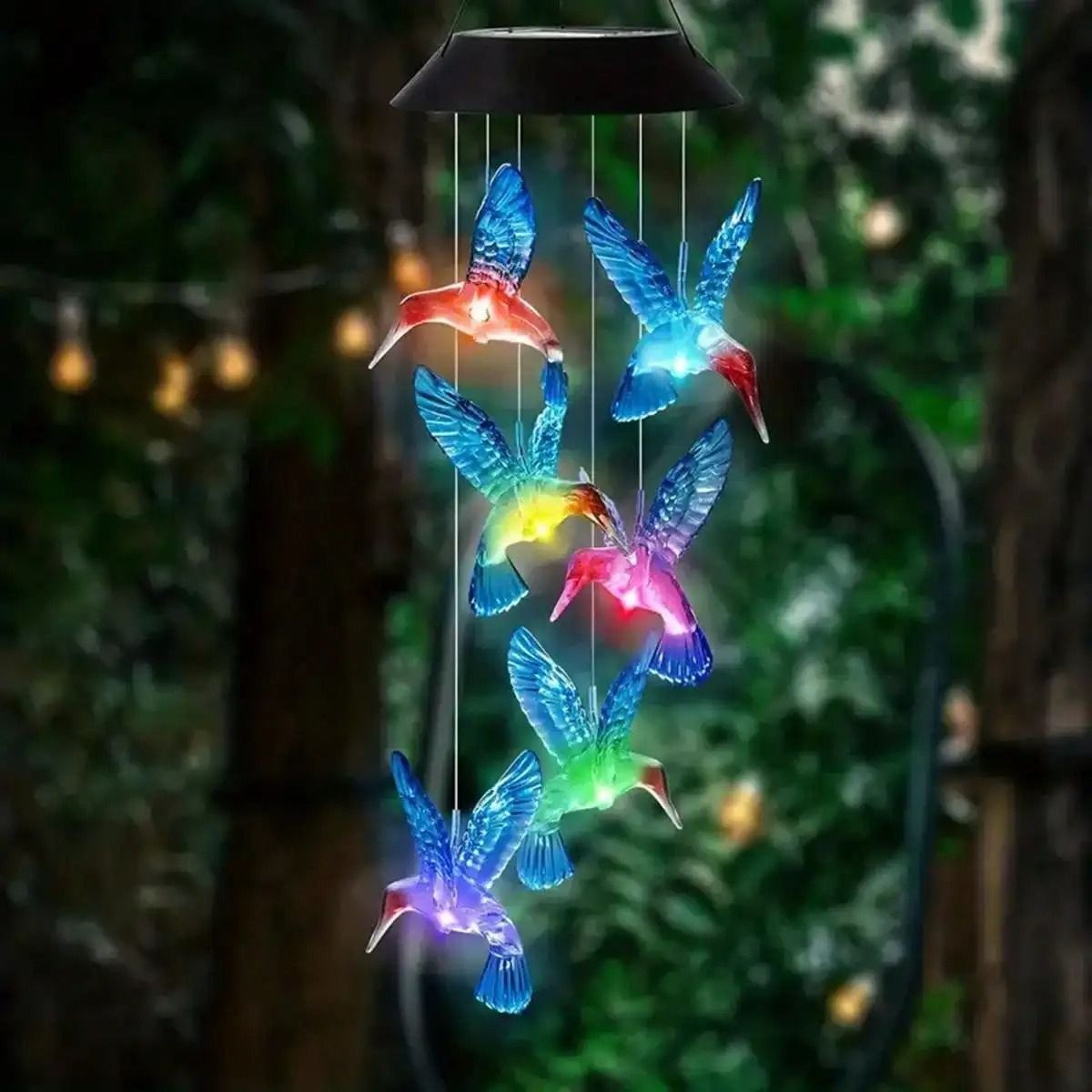 Solar Color Changing Wind Chimes With 6 LED Lights 7
