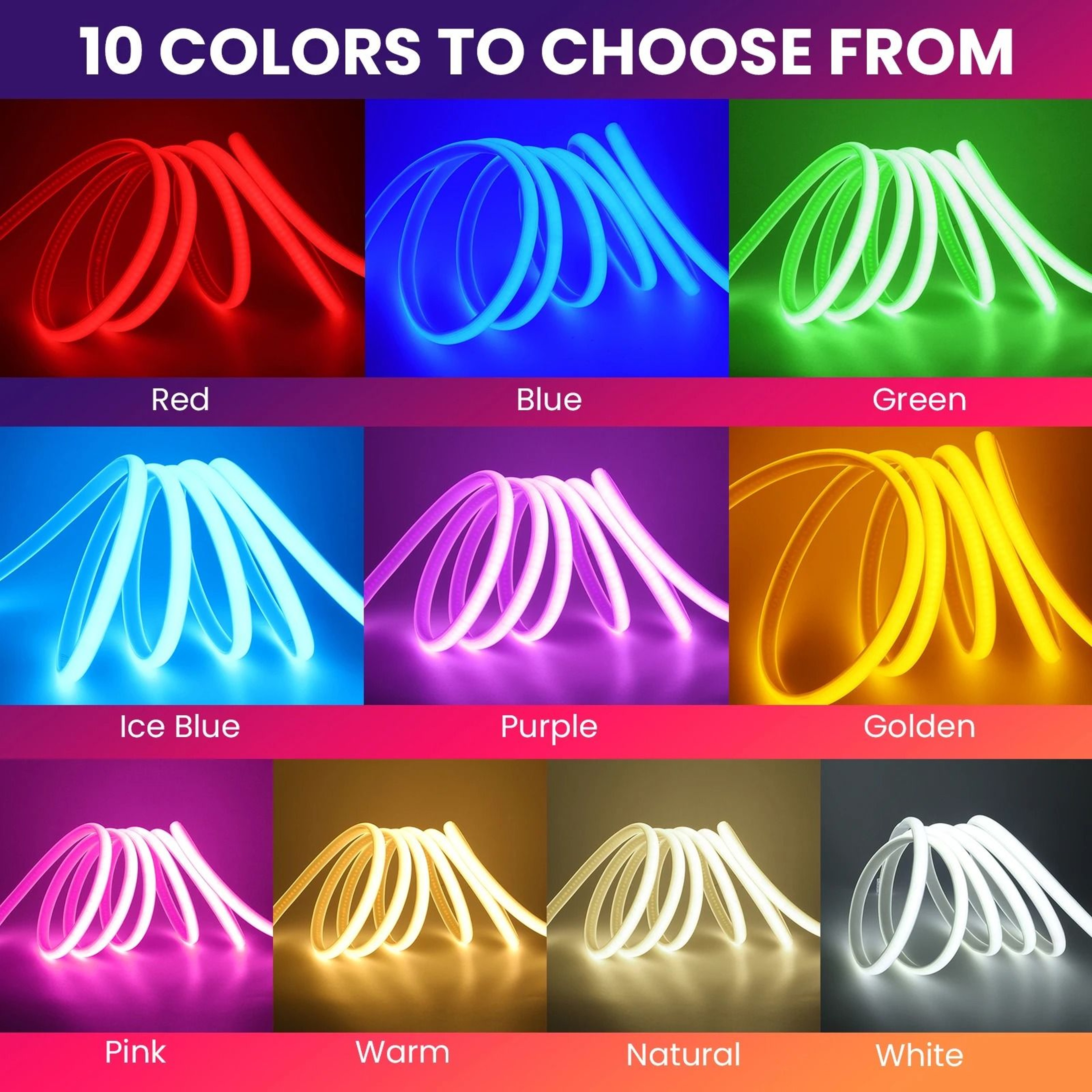 220V Dimmable COB LED Strip With Waterproof Neon Flex Design 14