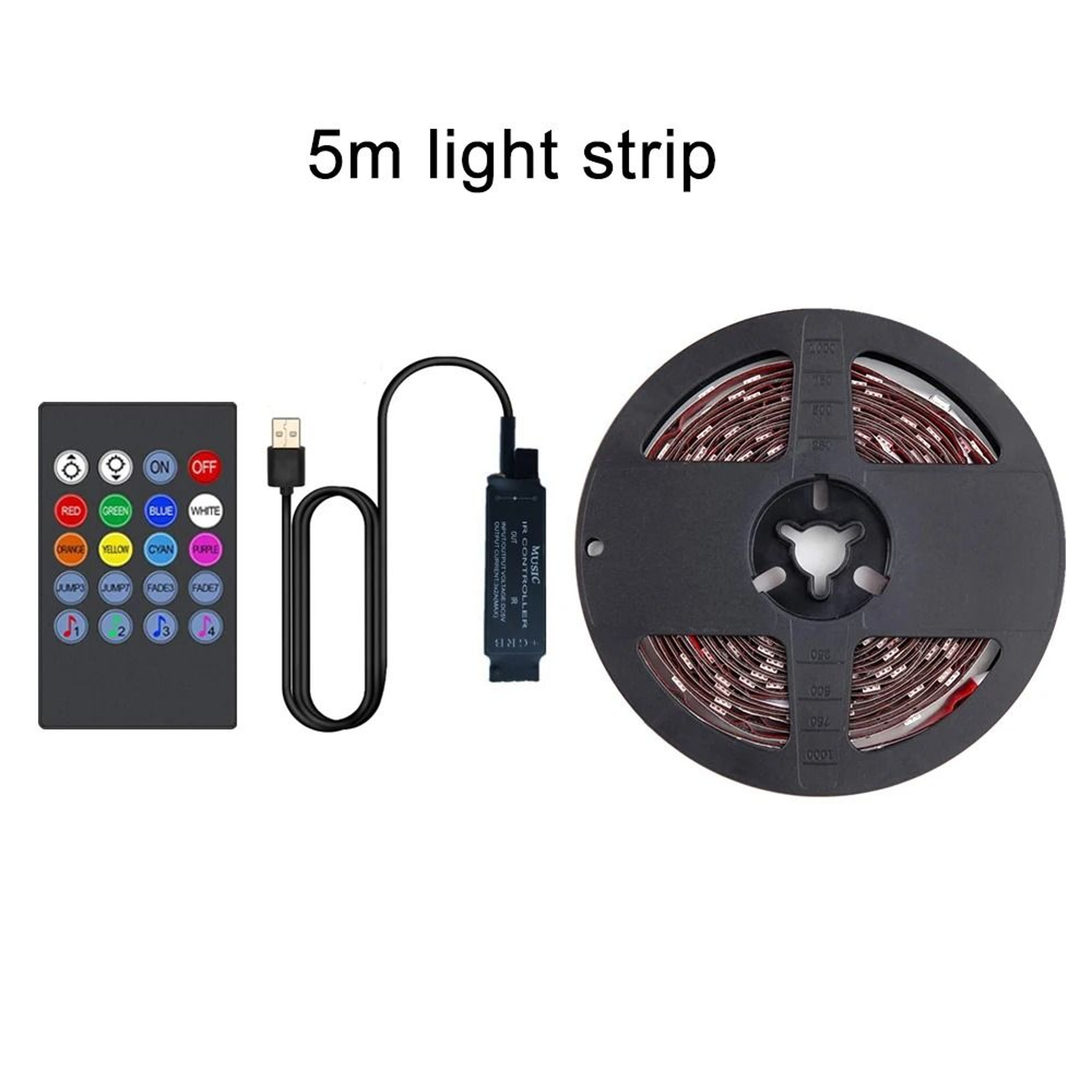 Music Sync RGB TV Backlight USB LED Strip For 1580 Inch Screens 4