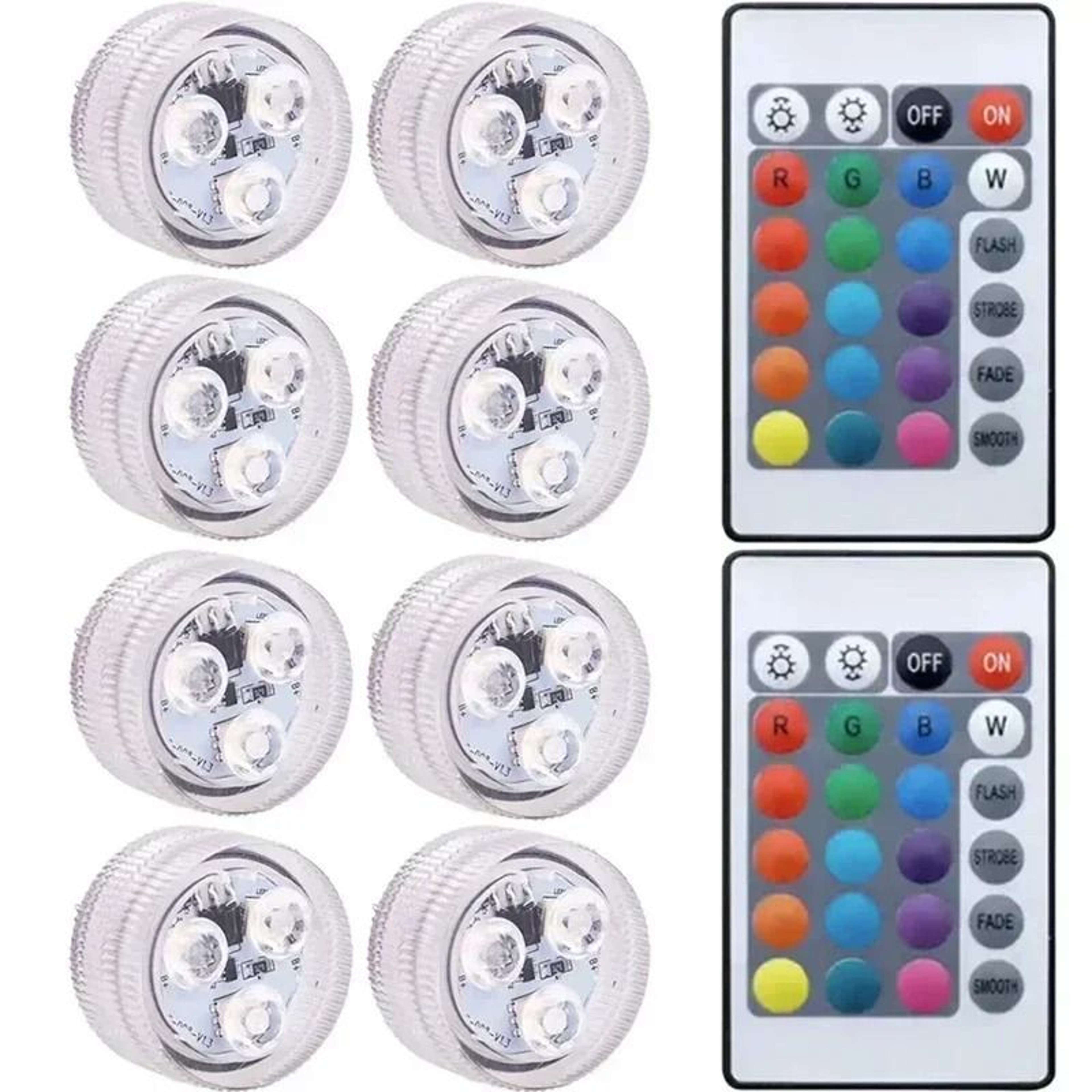 Waterproof Submersible RGB LED Lights With Remote Control 8