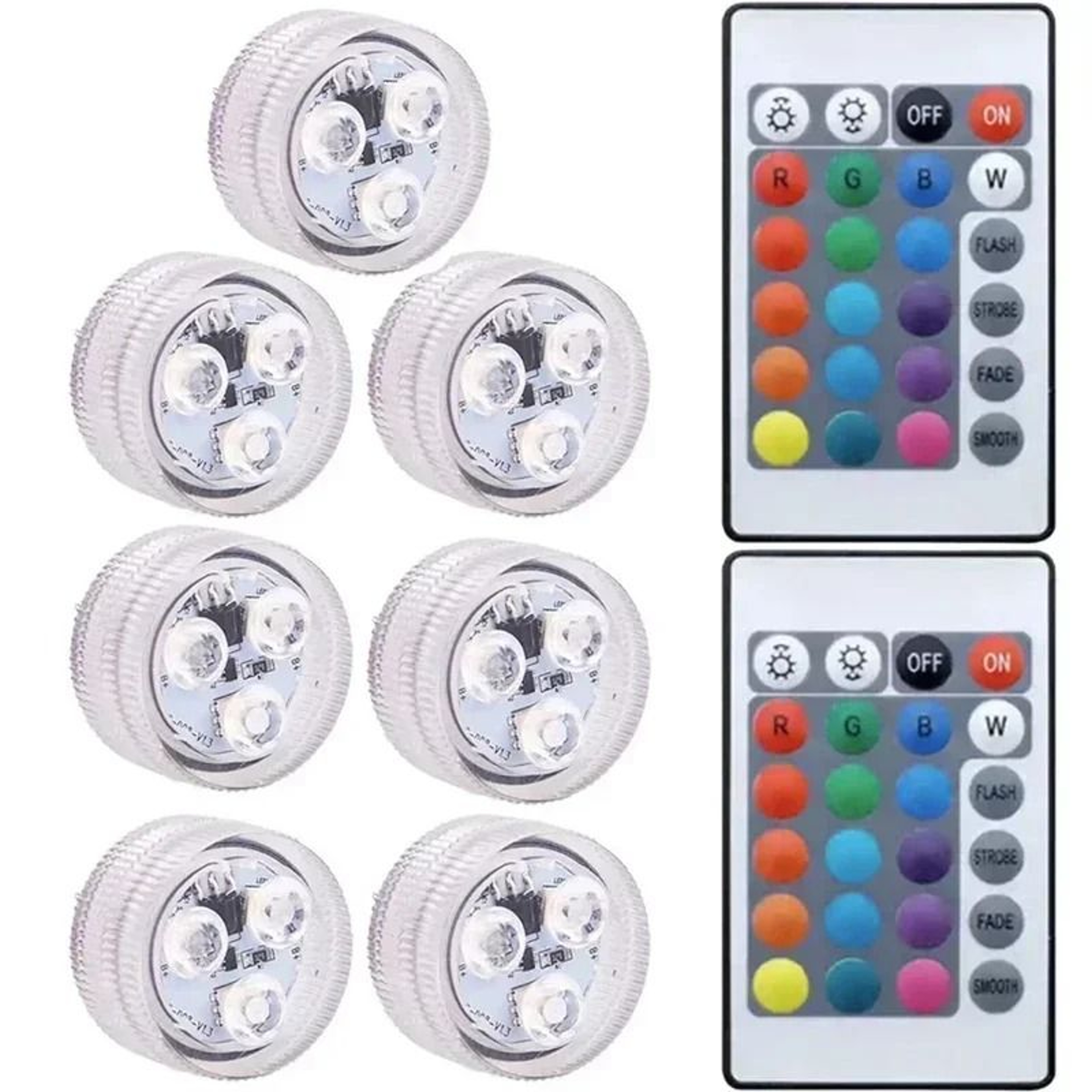 Waterproof Submersible RGB LED Lights With Remote Control 7