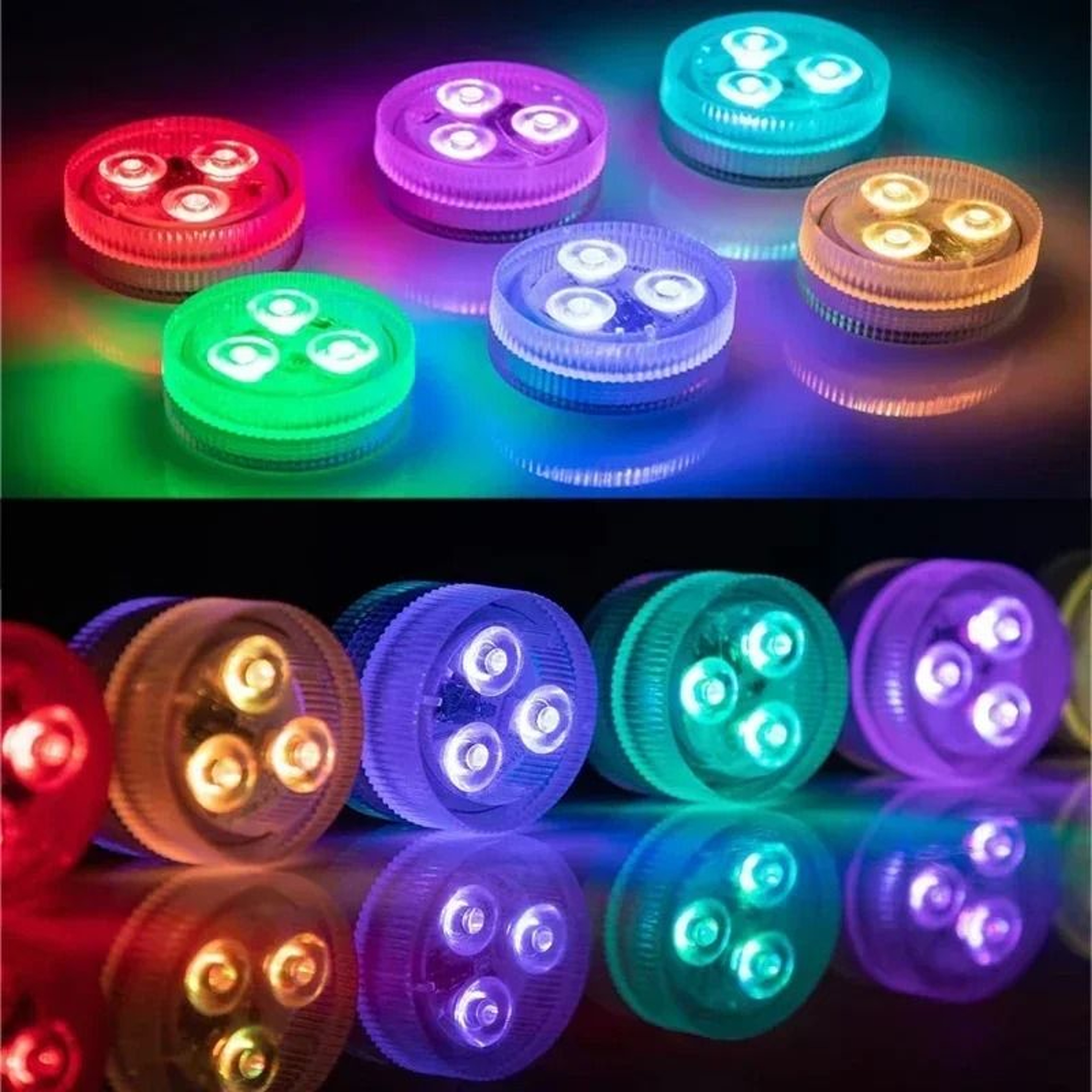 Waterproof Submersible RGB LED Lights With Remote Control 12