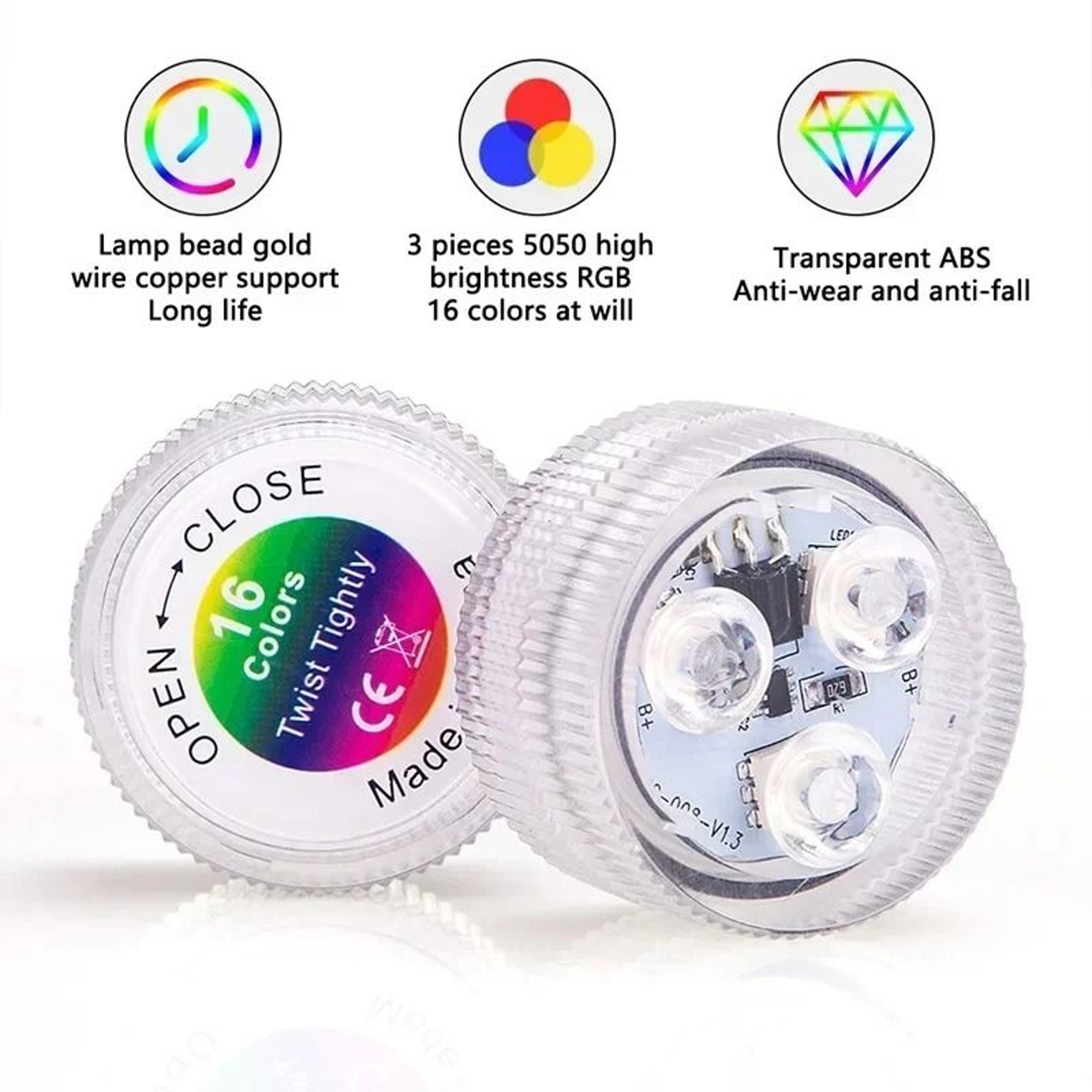 16Color Submersible LED Lights With Remote Control 11