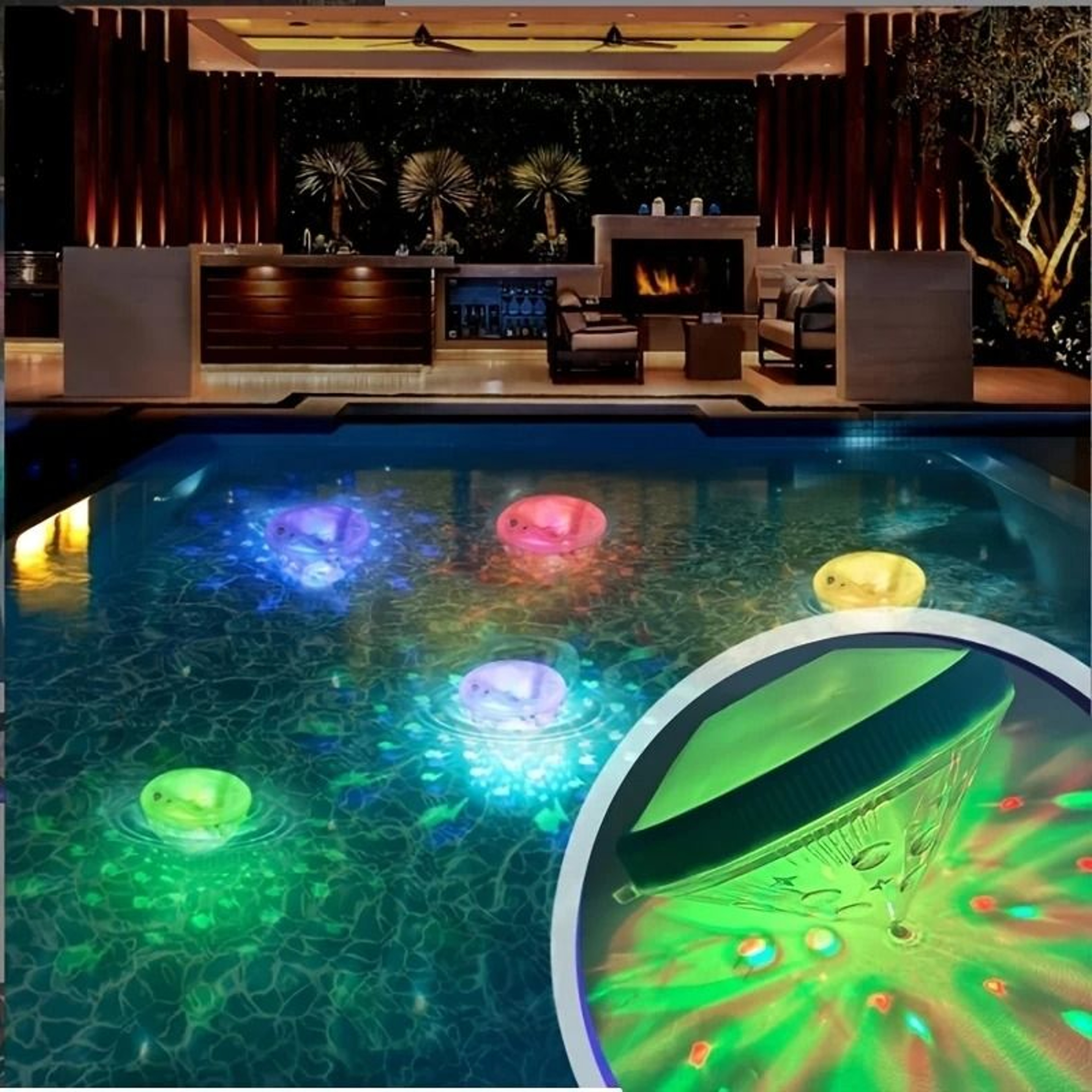 Color Changing Floating Pool Light For Bathtub And Swimming Pool 5