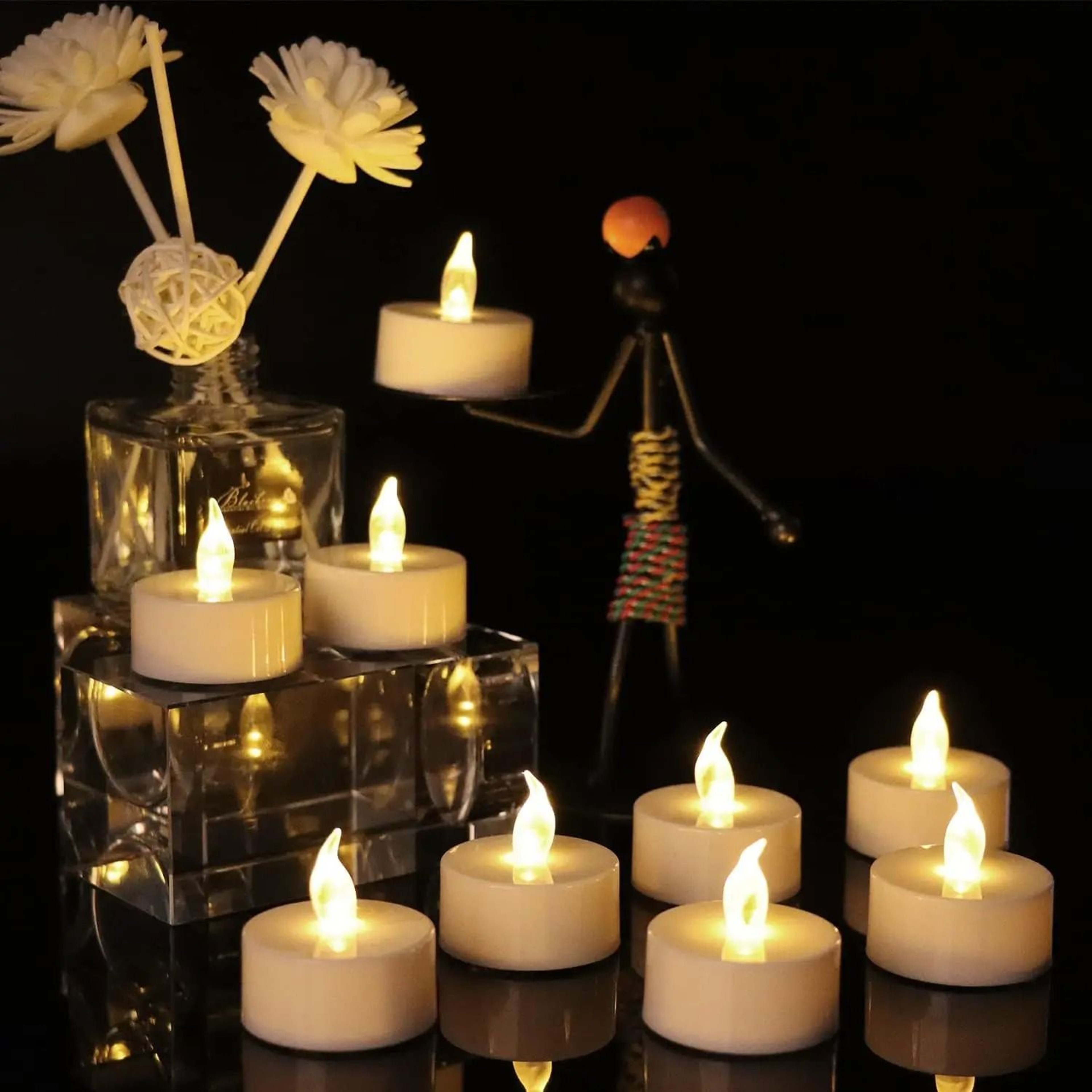 1296PCS Flameless LED Tea Lights Warm White Wishing Candles 3