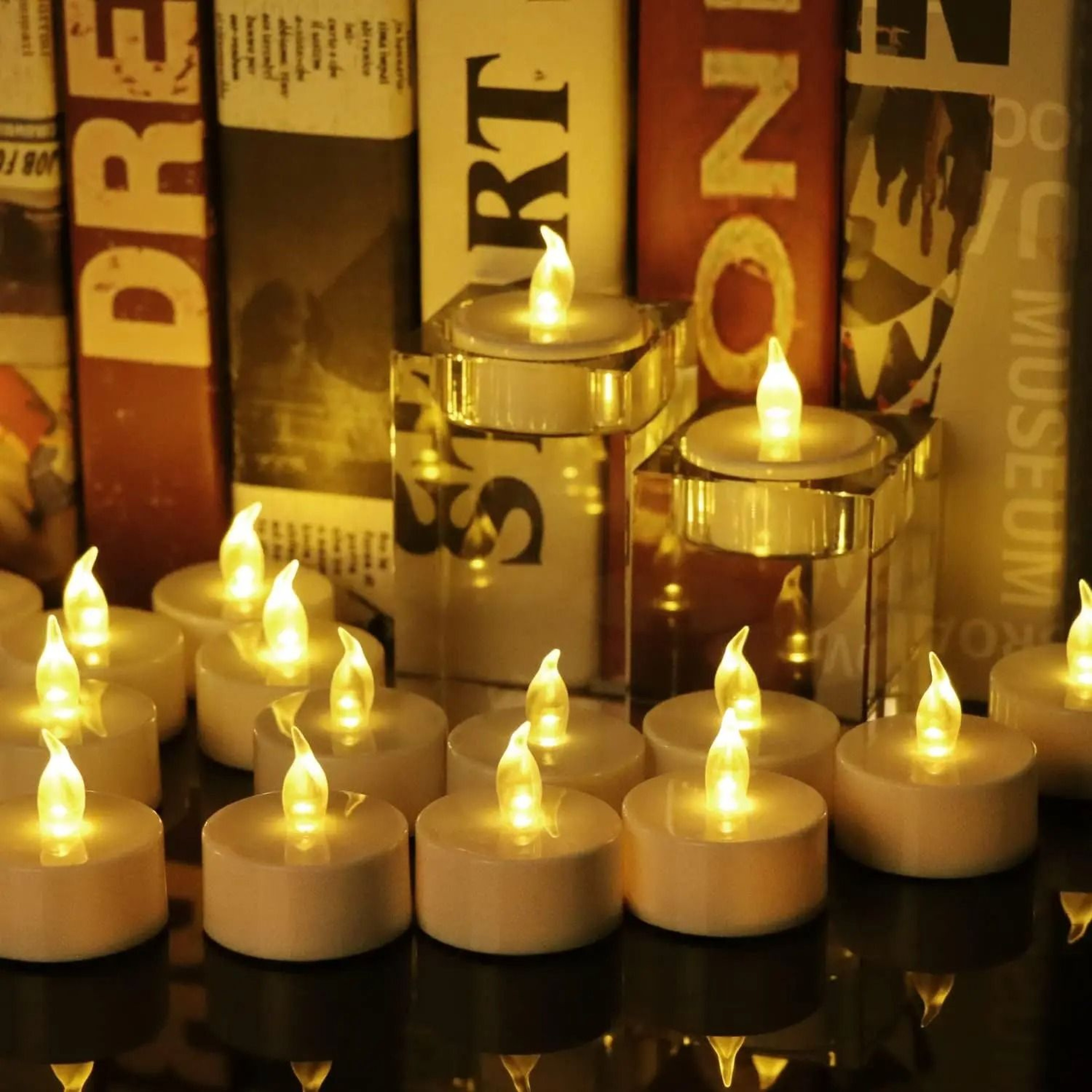 1296PCS Flameless LED Tea Lights Warm White Wishing Candles 2