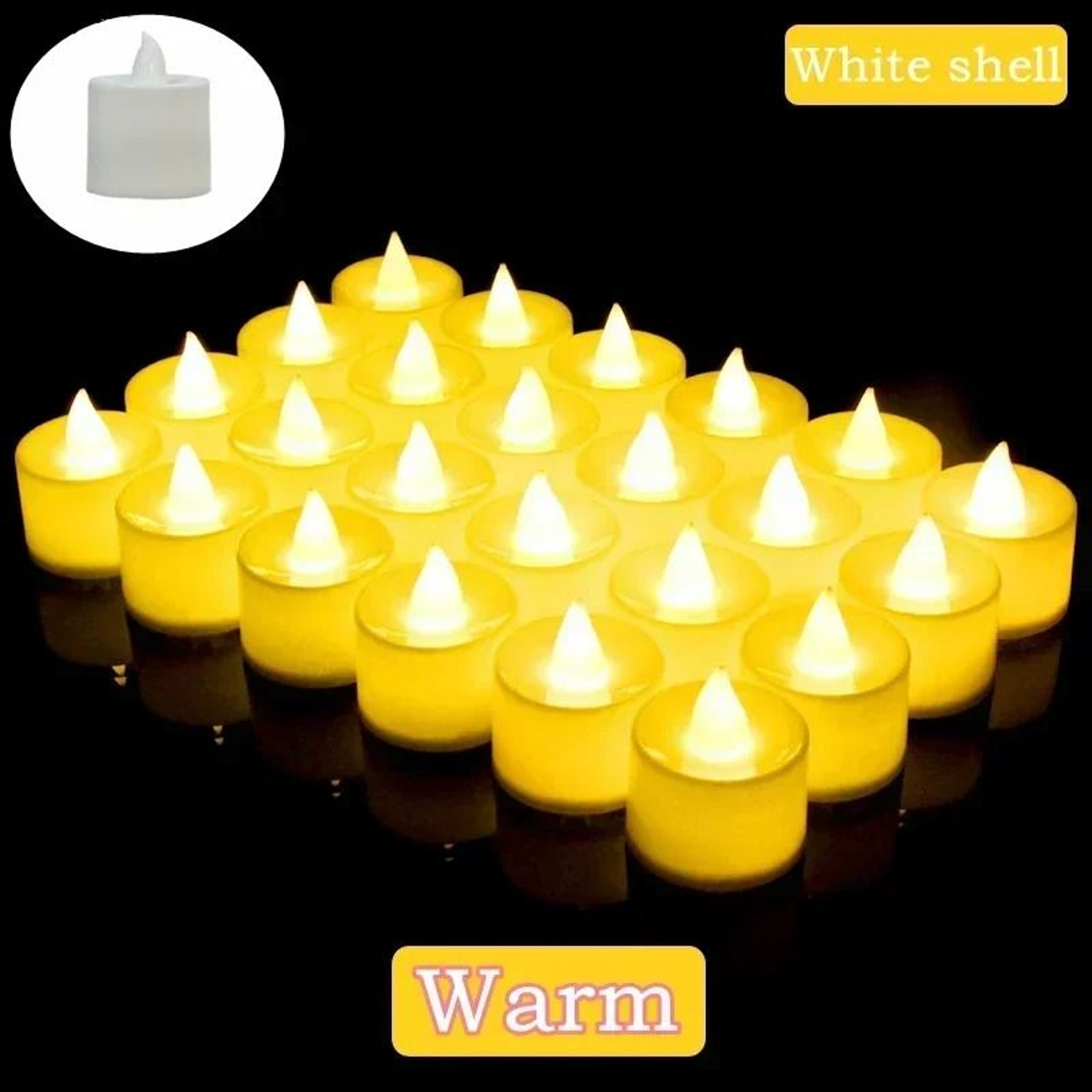 50PCS Colorful LED Tea Light Candles Battery Operated Flameless Decor 2