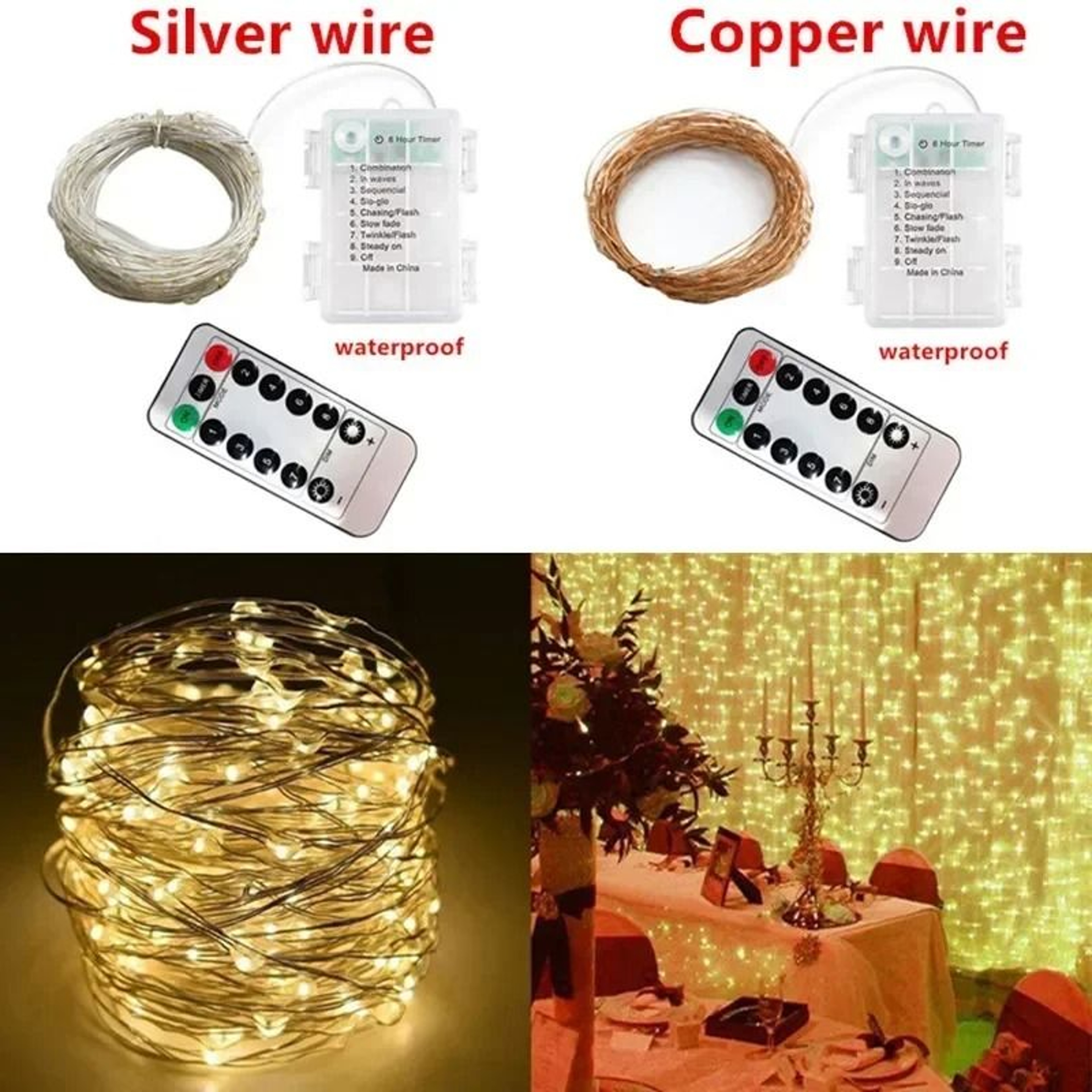 20200 LED Battery Operated Fairy Lights With Remote And Timer 7