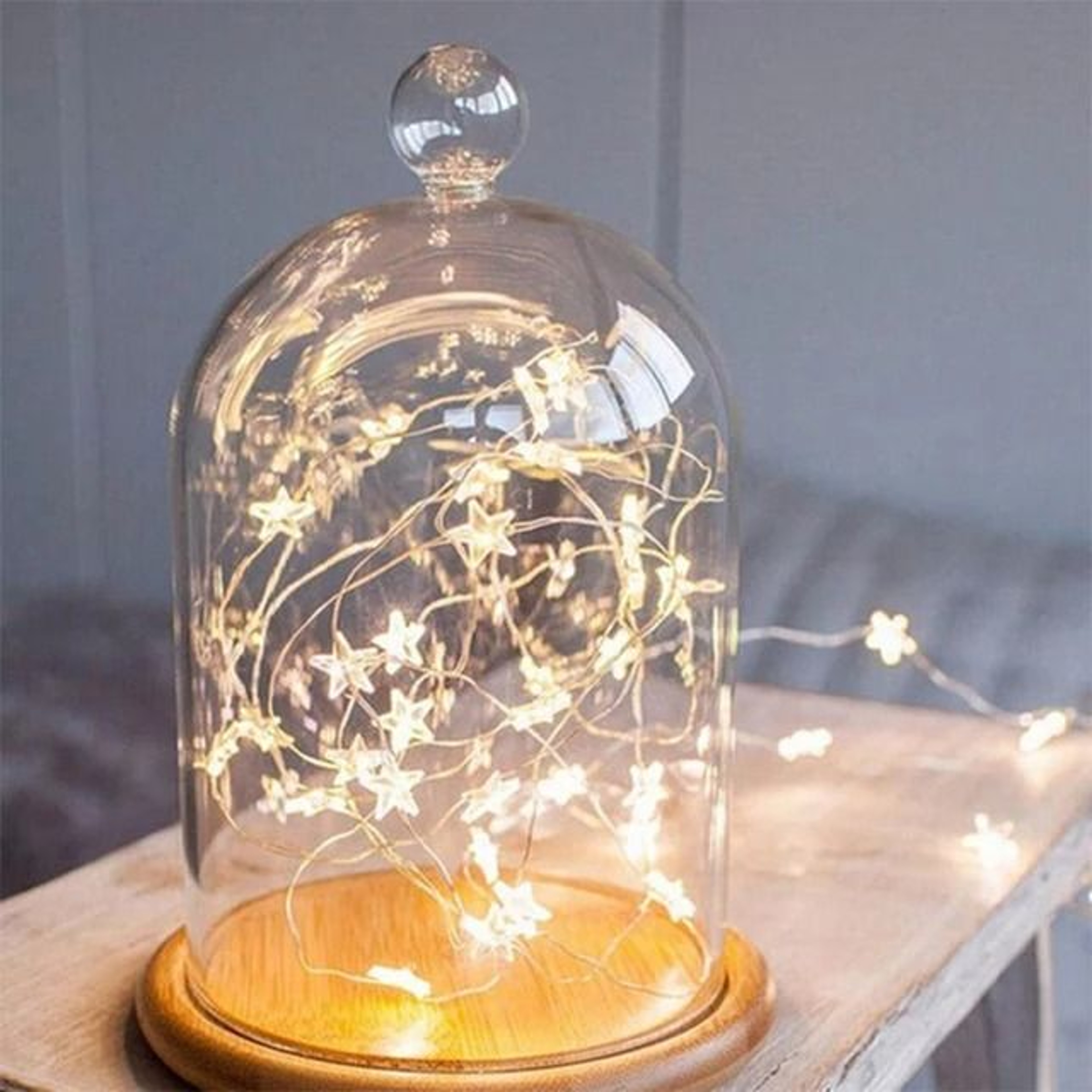 Star Fairy Lights Battery Operated Copper Wire Garland 2
