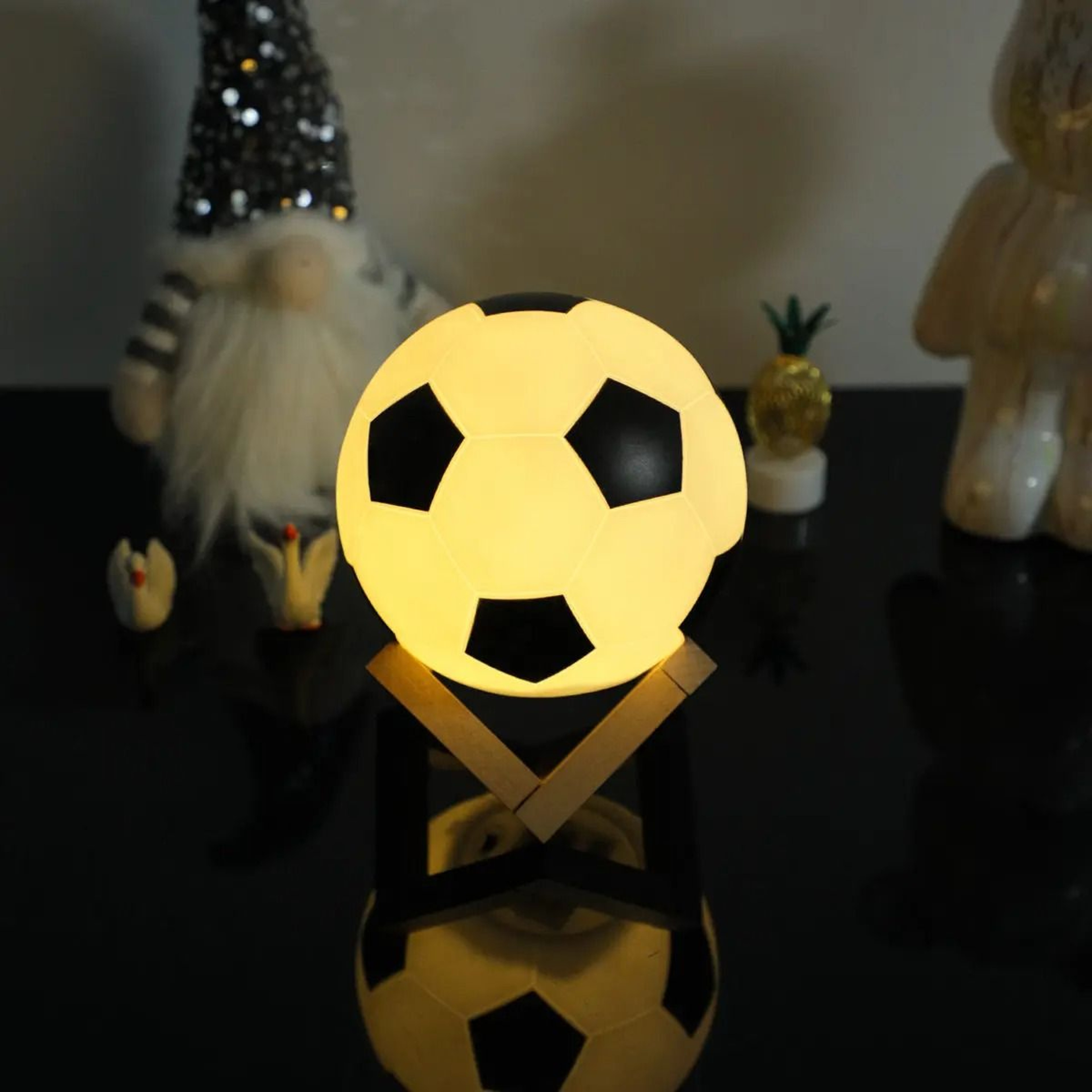 14cm 3D Football Night Light Battery Powered Soccer Bedroom Lamp 6