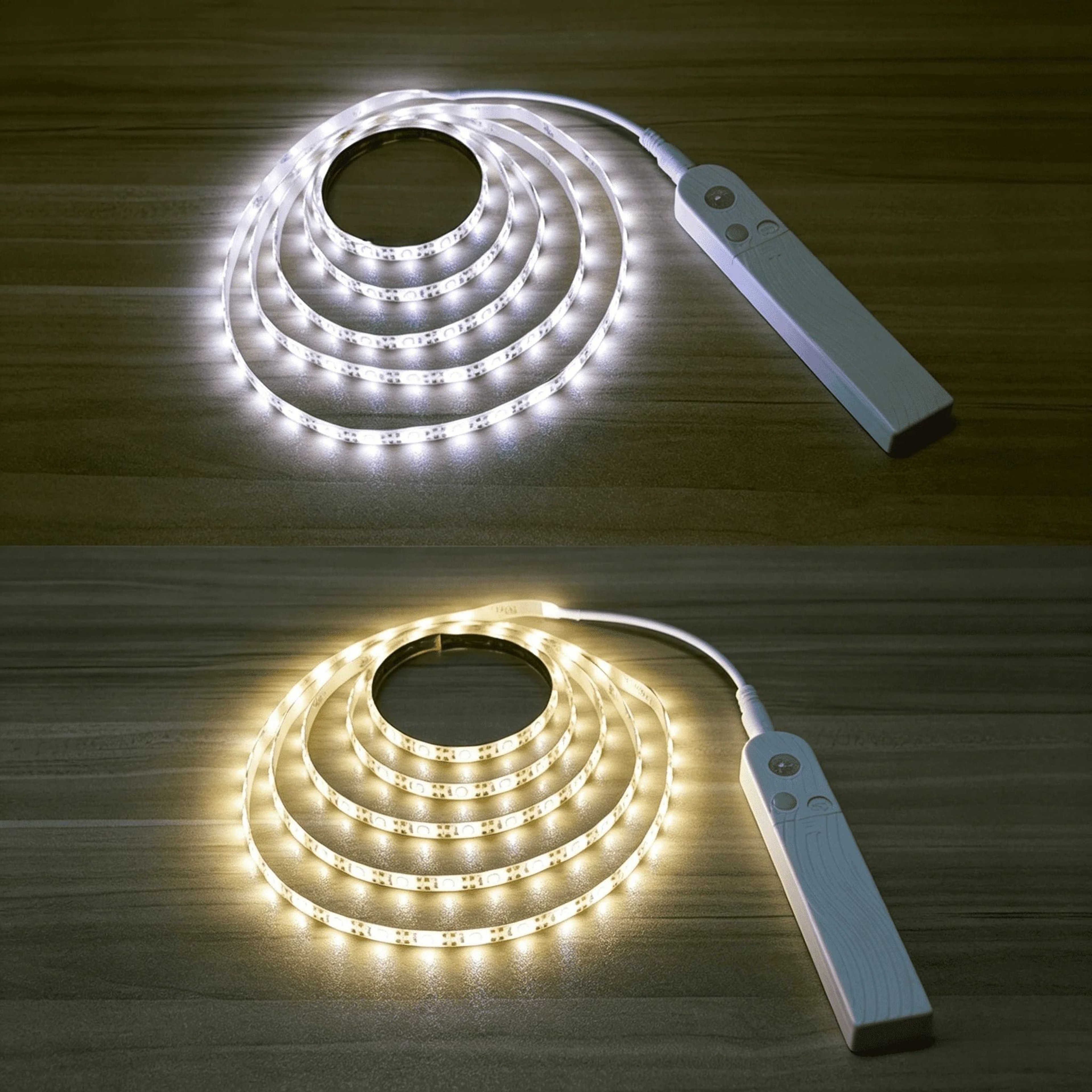 1M 5M PIR Motion Sensor LED Strip Light Battery Powered Night Lamp 3