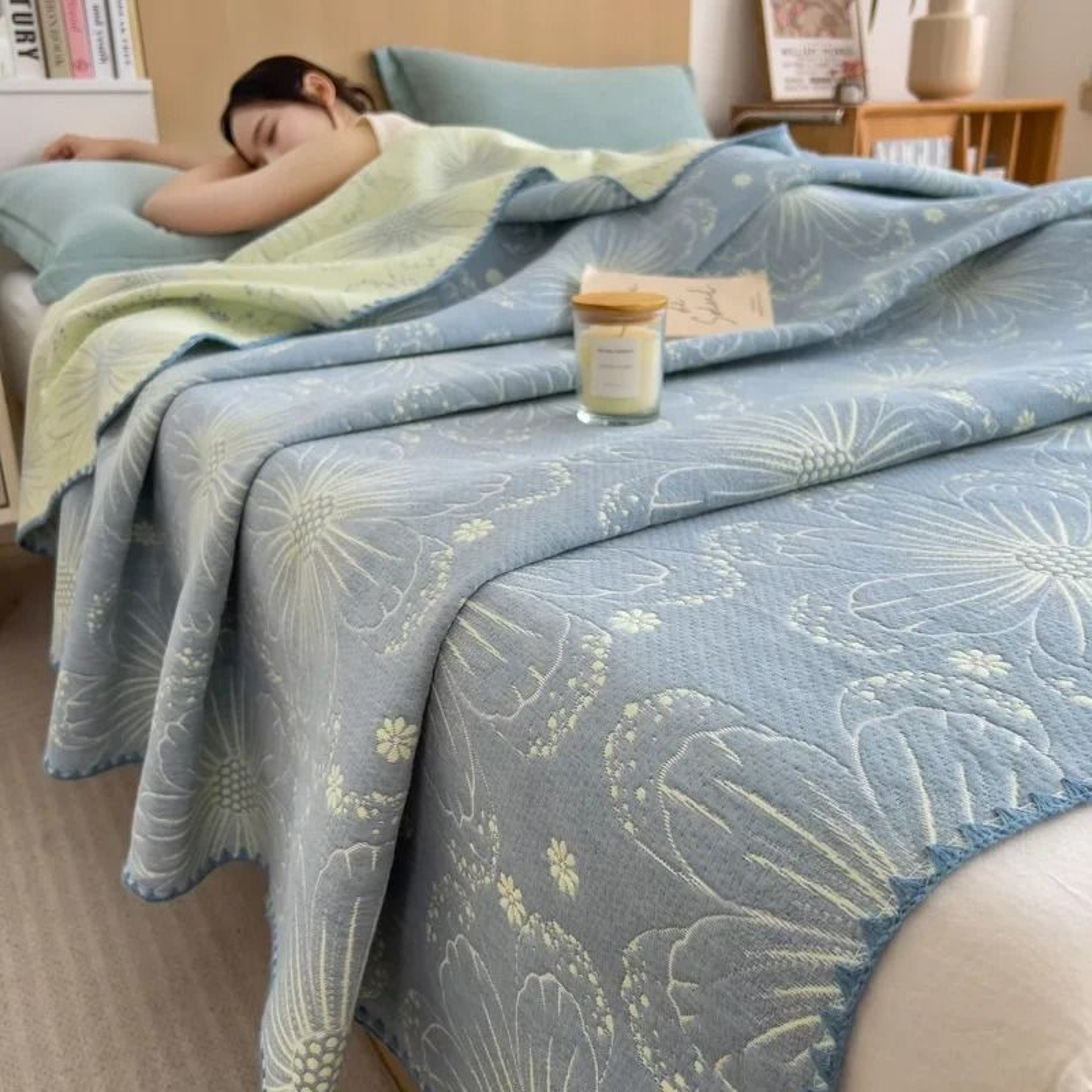 3 Layer Cotton Gauze Blanket Lightweight Pure Cotton Throw 3