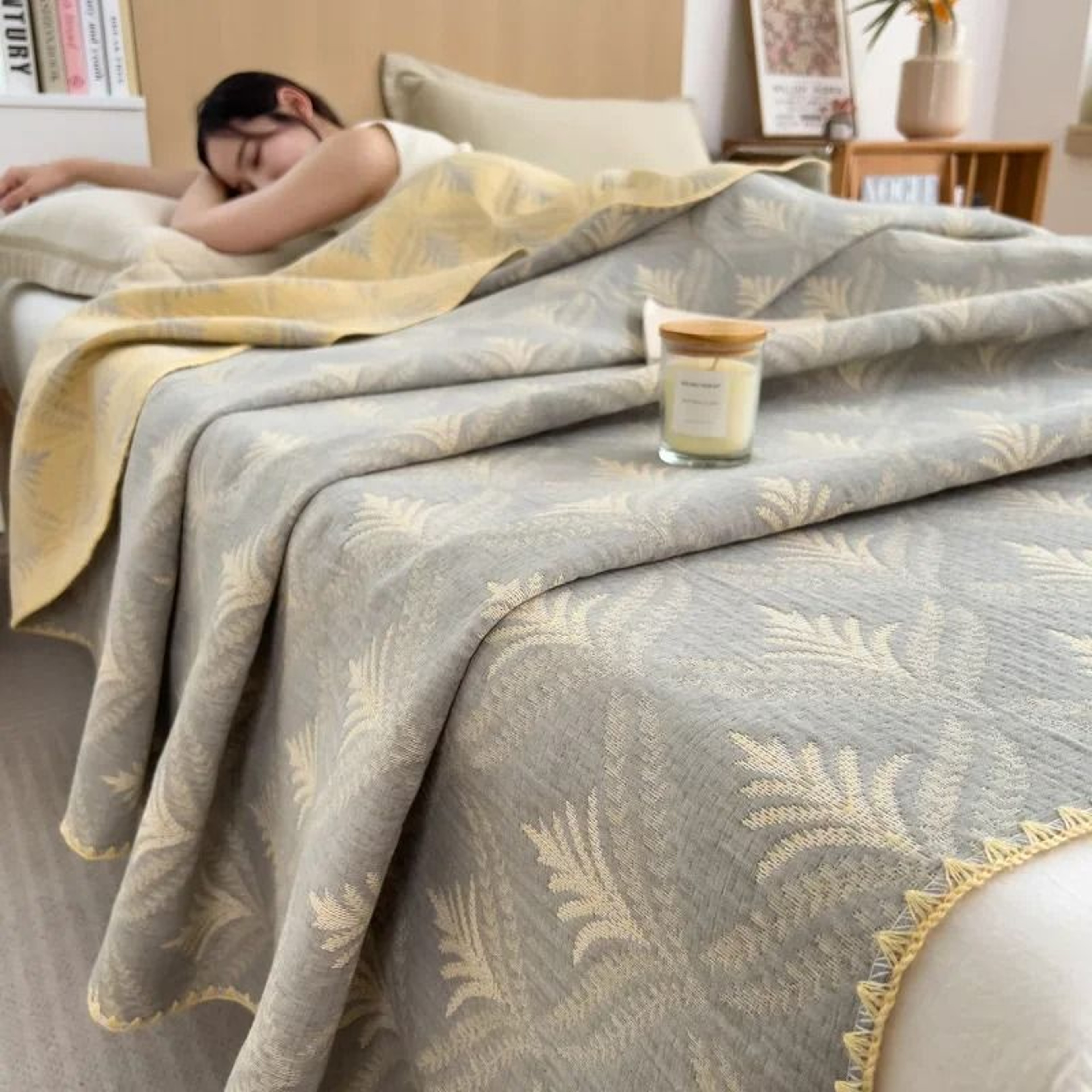 3 Layer Cotton Gauze Blanket Lightweight Pure Cotton Throw 7