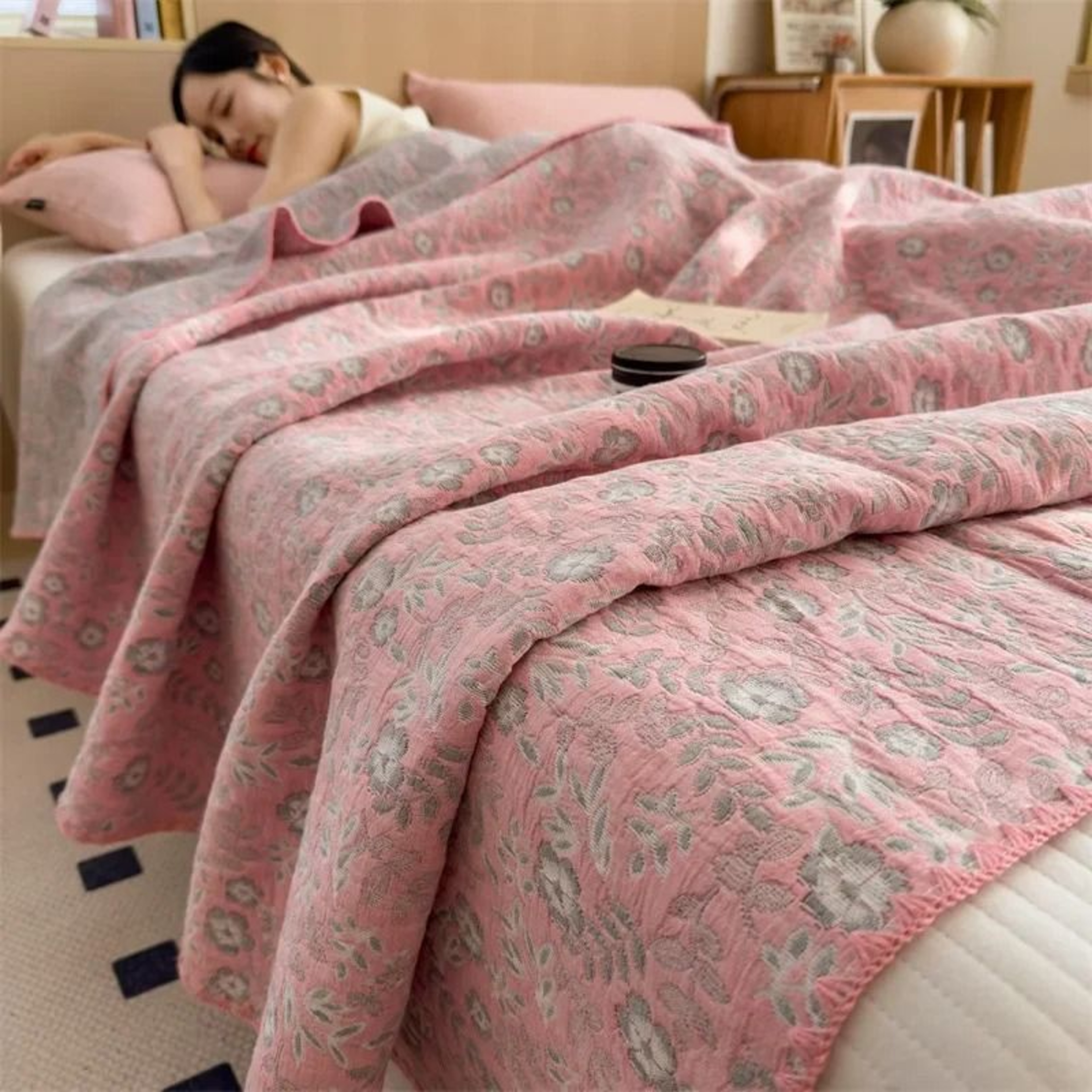 3 Layer Cotton Gauze Blanket Lightweight Pure Cotton Throw 14