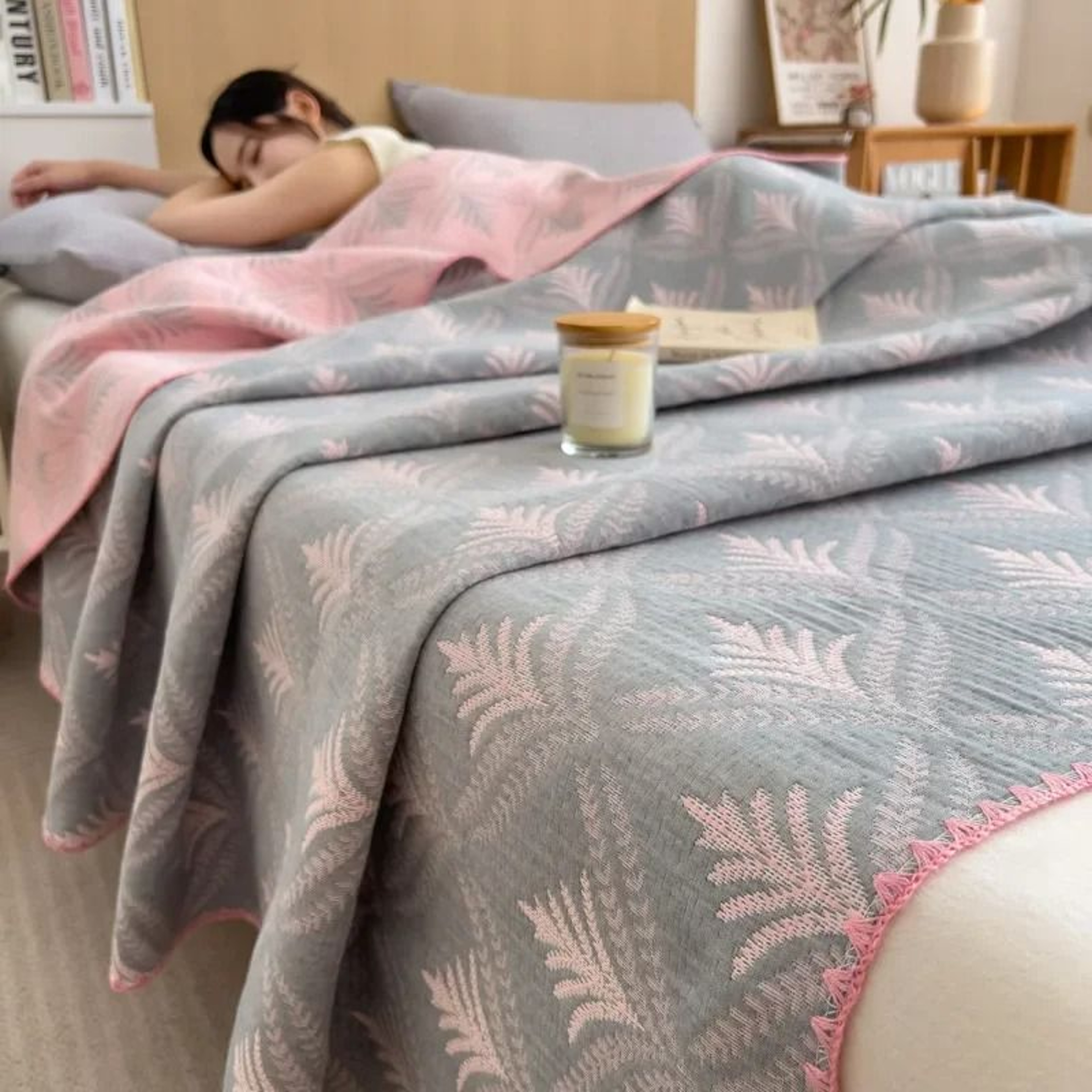 3 Layer Cotton Gauze Blanket Lightweight Pure Cotton Throw 19