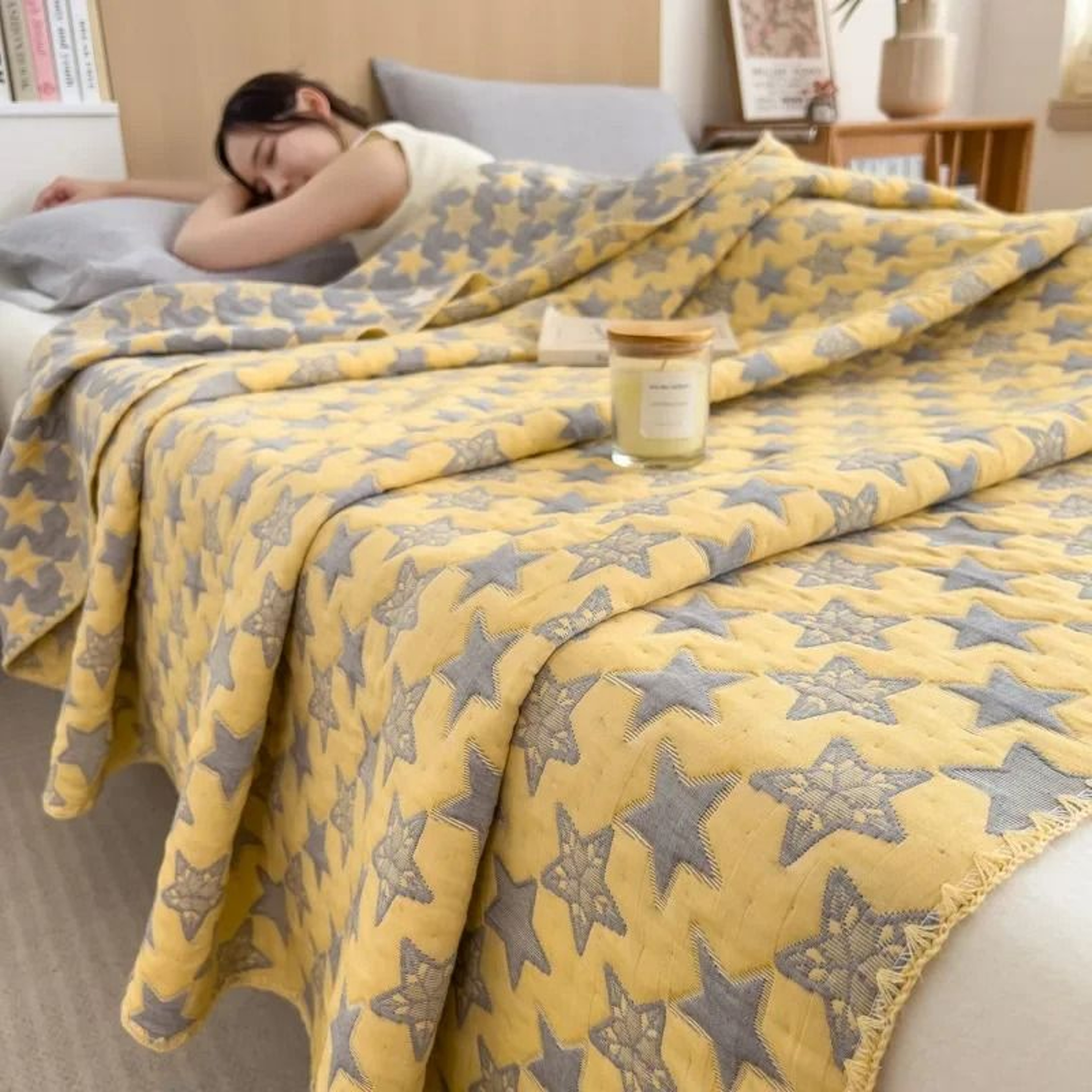3 Layer Cotton Gauze Blanket Lightweight Pure Cotton Throw 24