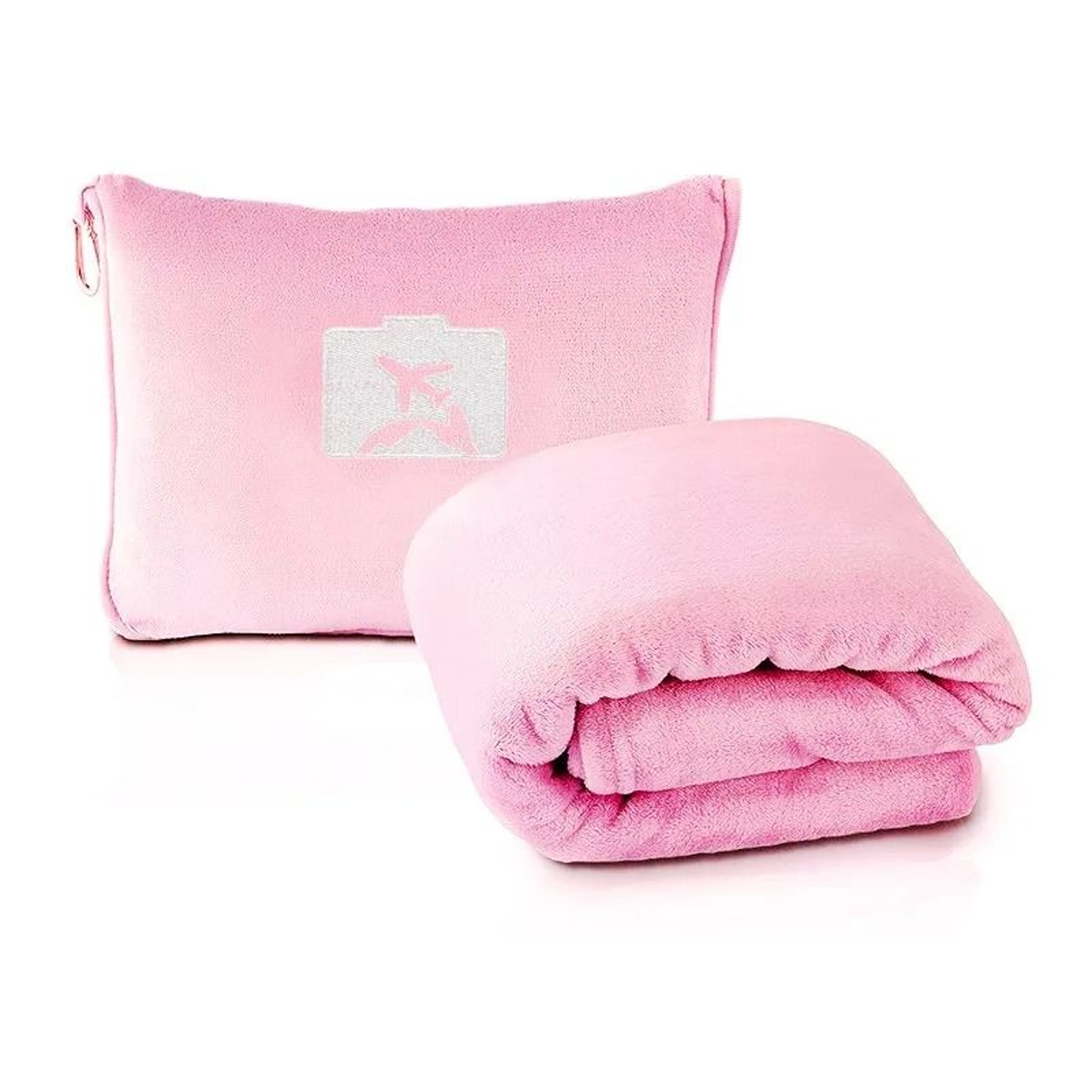 2 In 1 Foldable Travel Blanket Soft Flannel Airplane Blanket 1