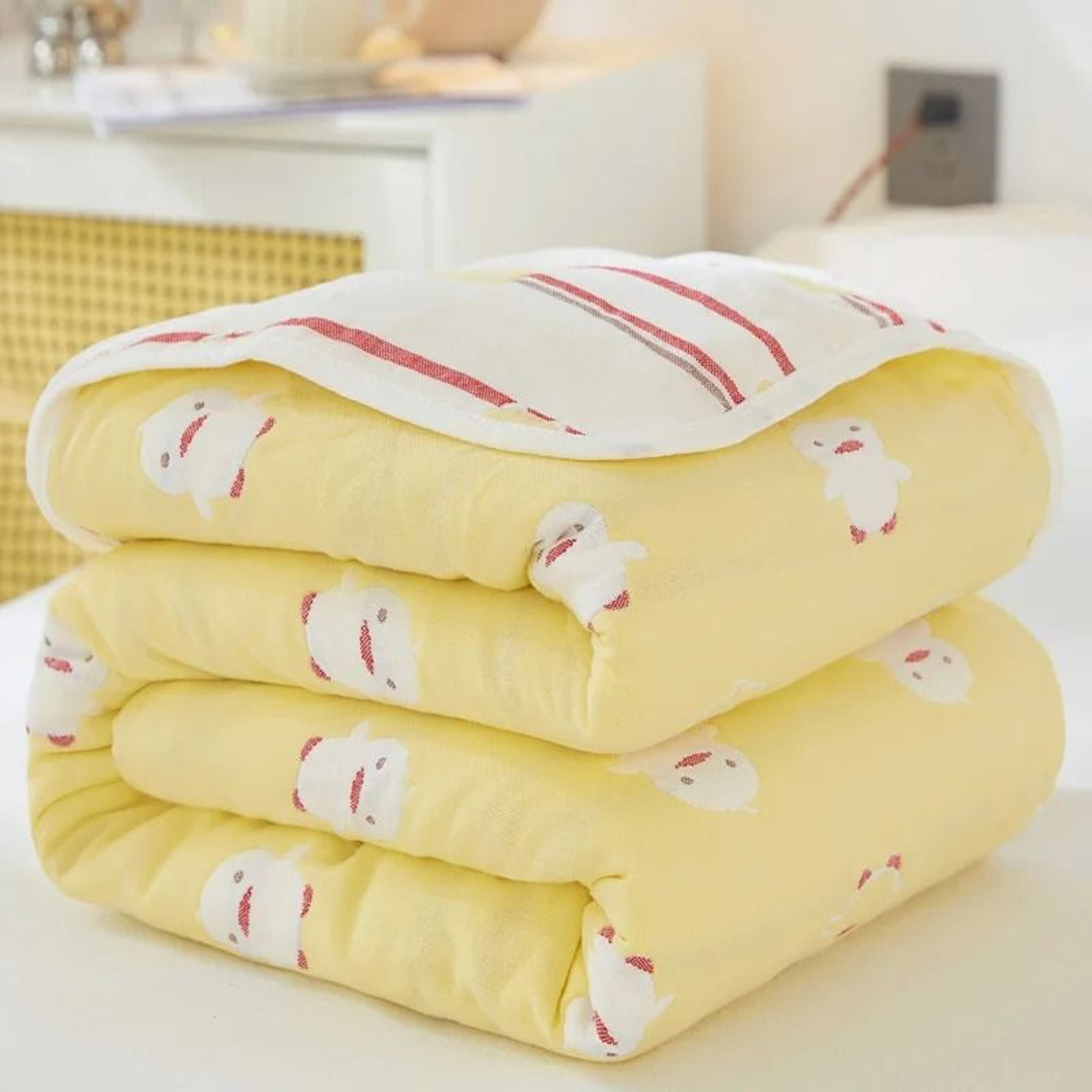 6 Layer Cotton Muslin Blanket Breathable Summer Throw 11
