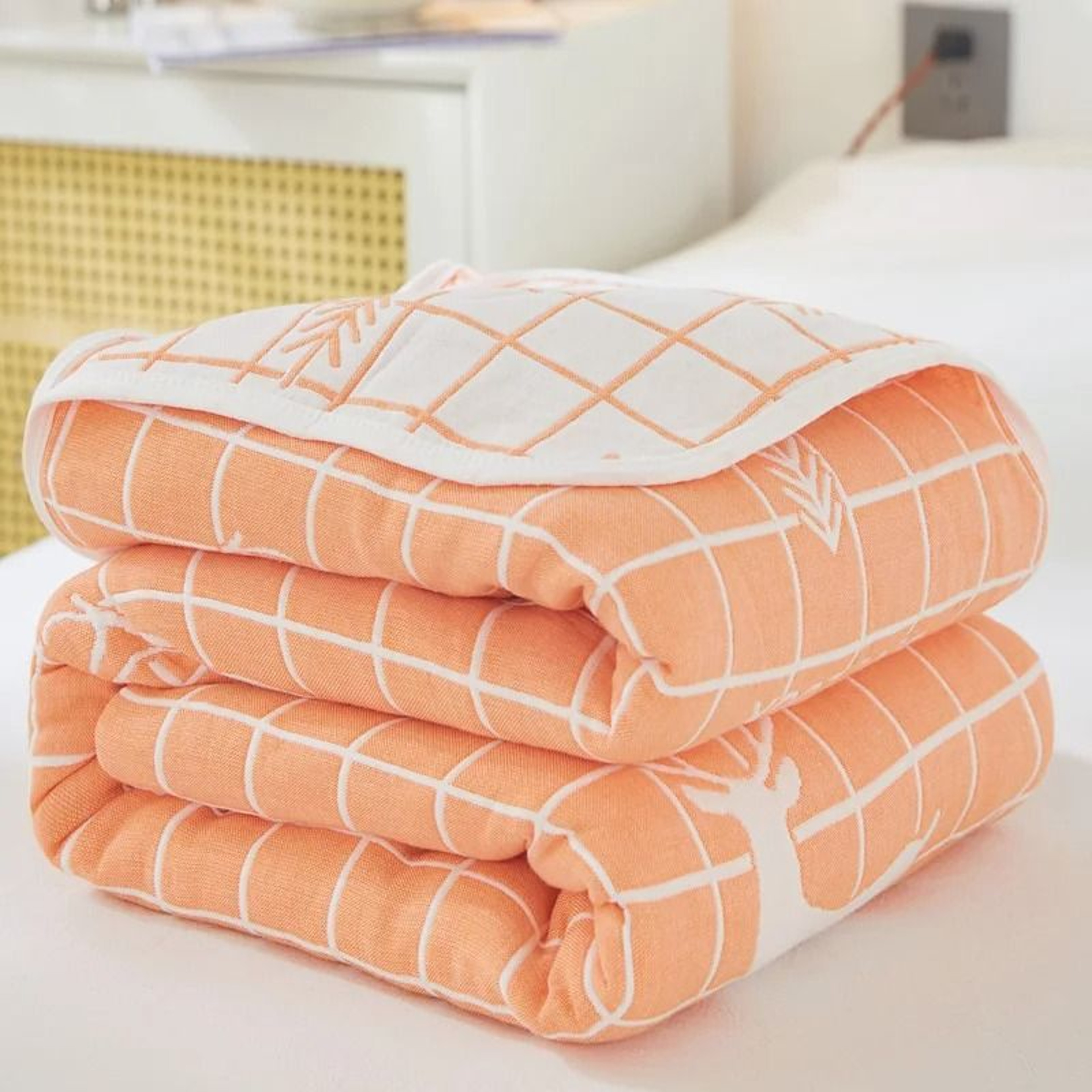 6 Layer Cotton Muslin Blanket Breathable Summer Throw 17