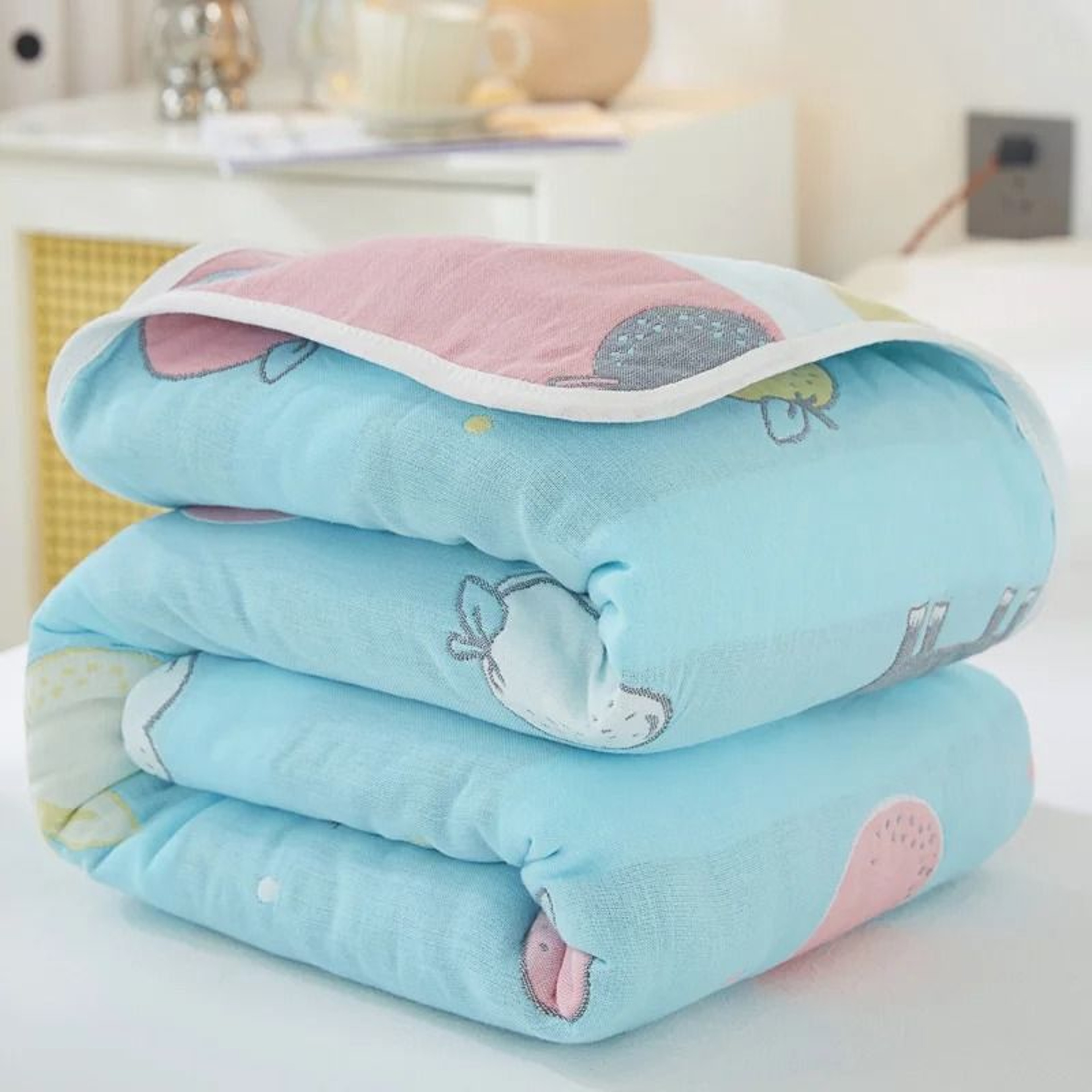 6 Layer Cotton Muslin Blanket Breathable Summer Throw 16