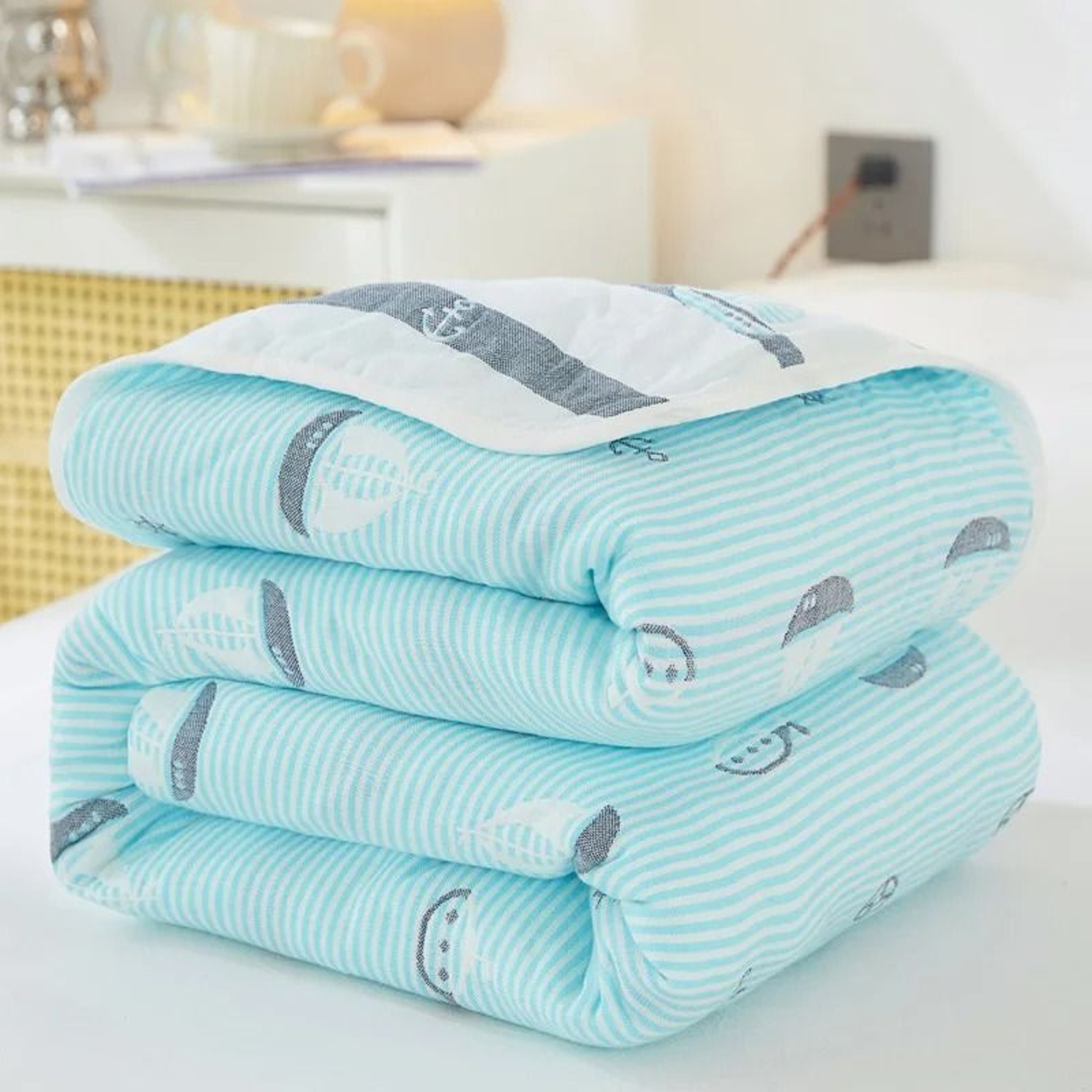 6 Layer Cotton Muslin Blanket Breathable Summer Throw 27