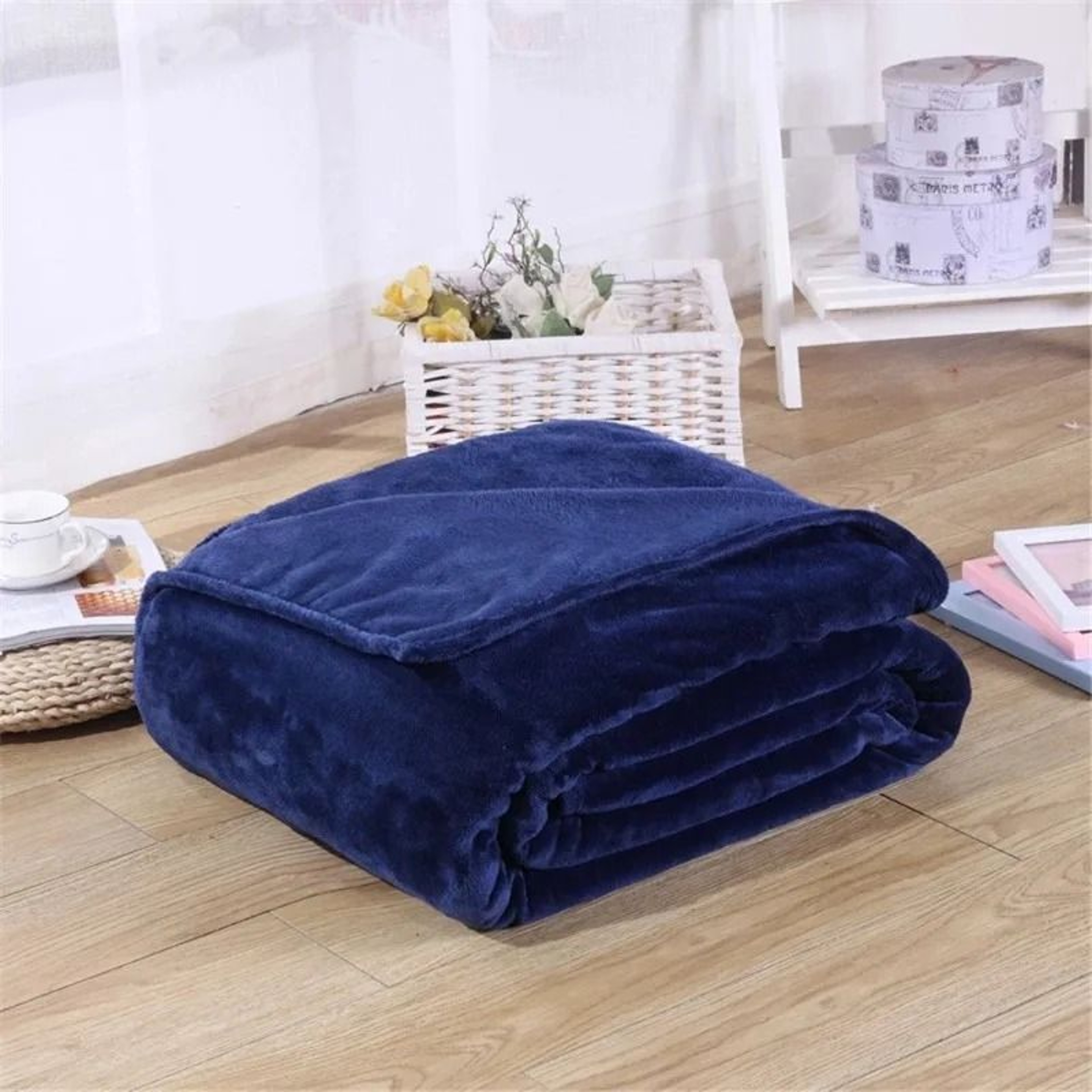 Coral Fleece Flannel Blanket Soft Warm Solid Color Bed Throw 15