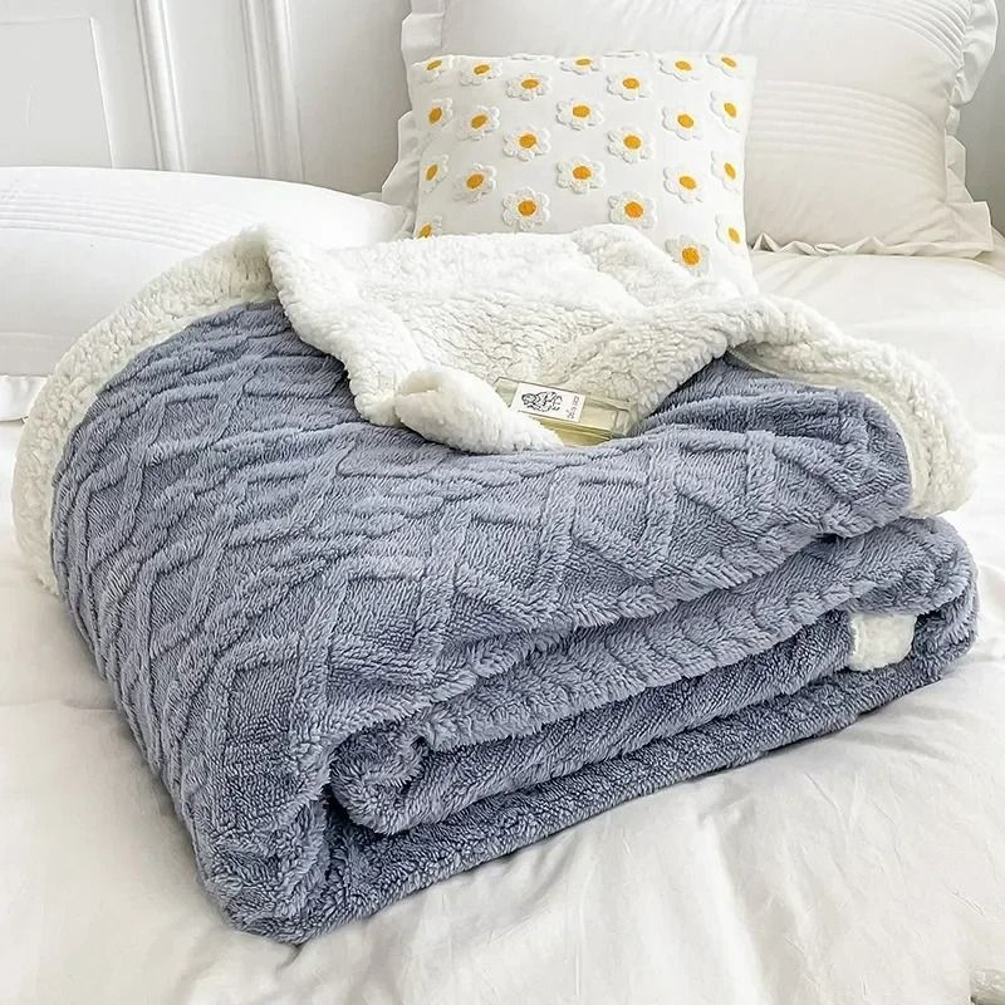 Soft Plaid Winter Fleece Blanket Warm Plush Sofa Bed Throw 14