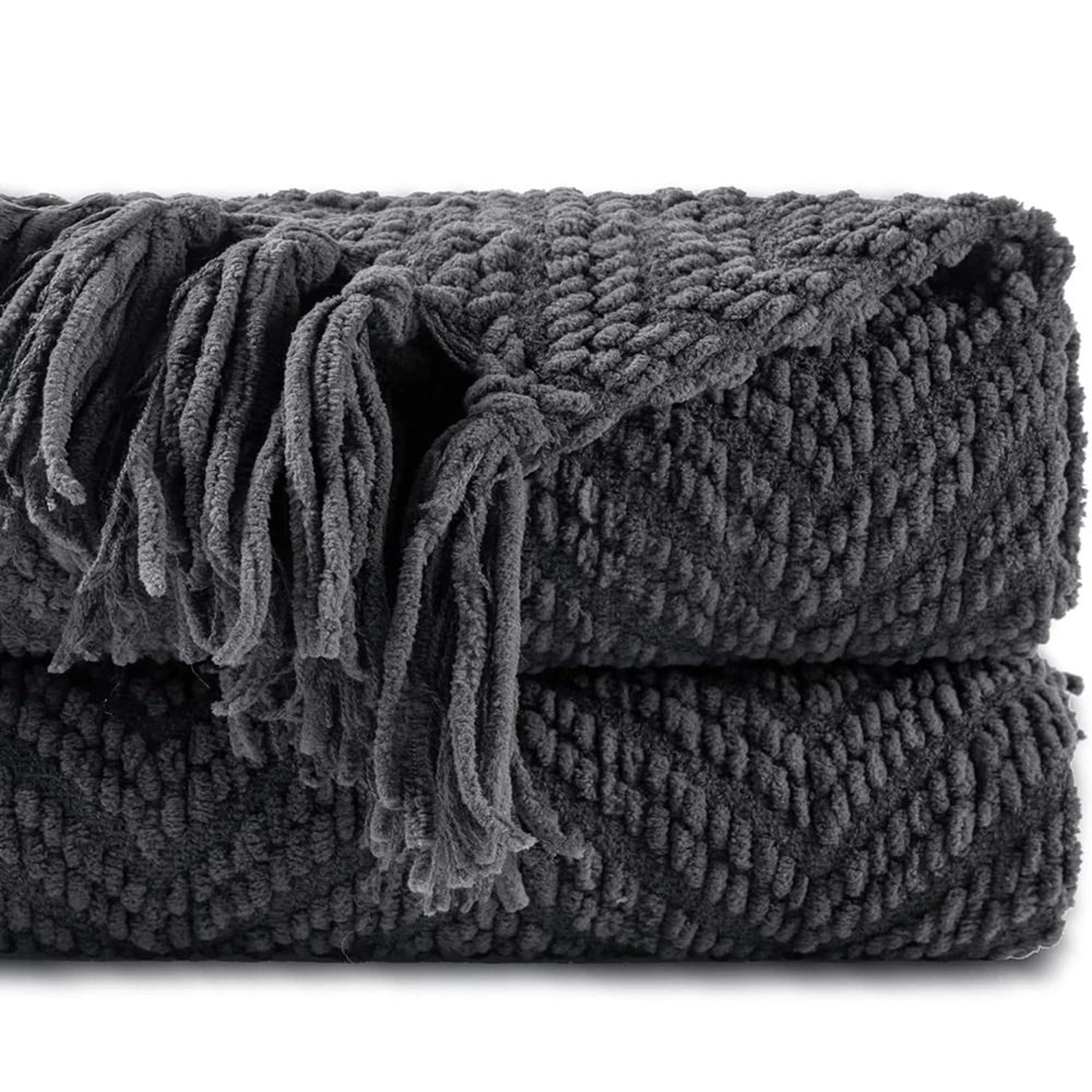 Battilo Chenille Knit Throw Blanket Soft Thick Decorative Sofa Throw 5