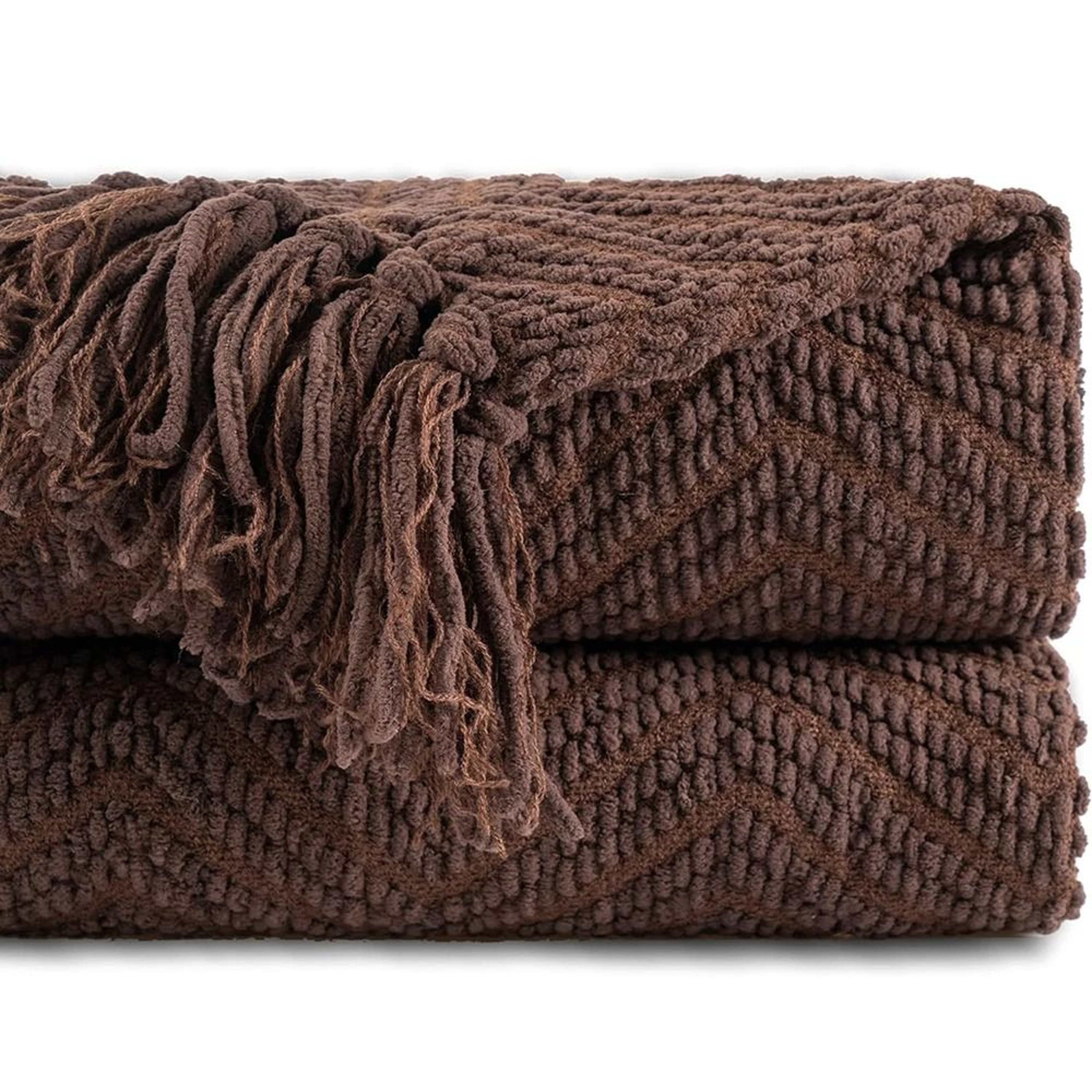 Battilo Chenille Knit Throw Blanket Soft Thick Decorative Sofa Throw 2