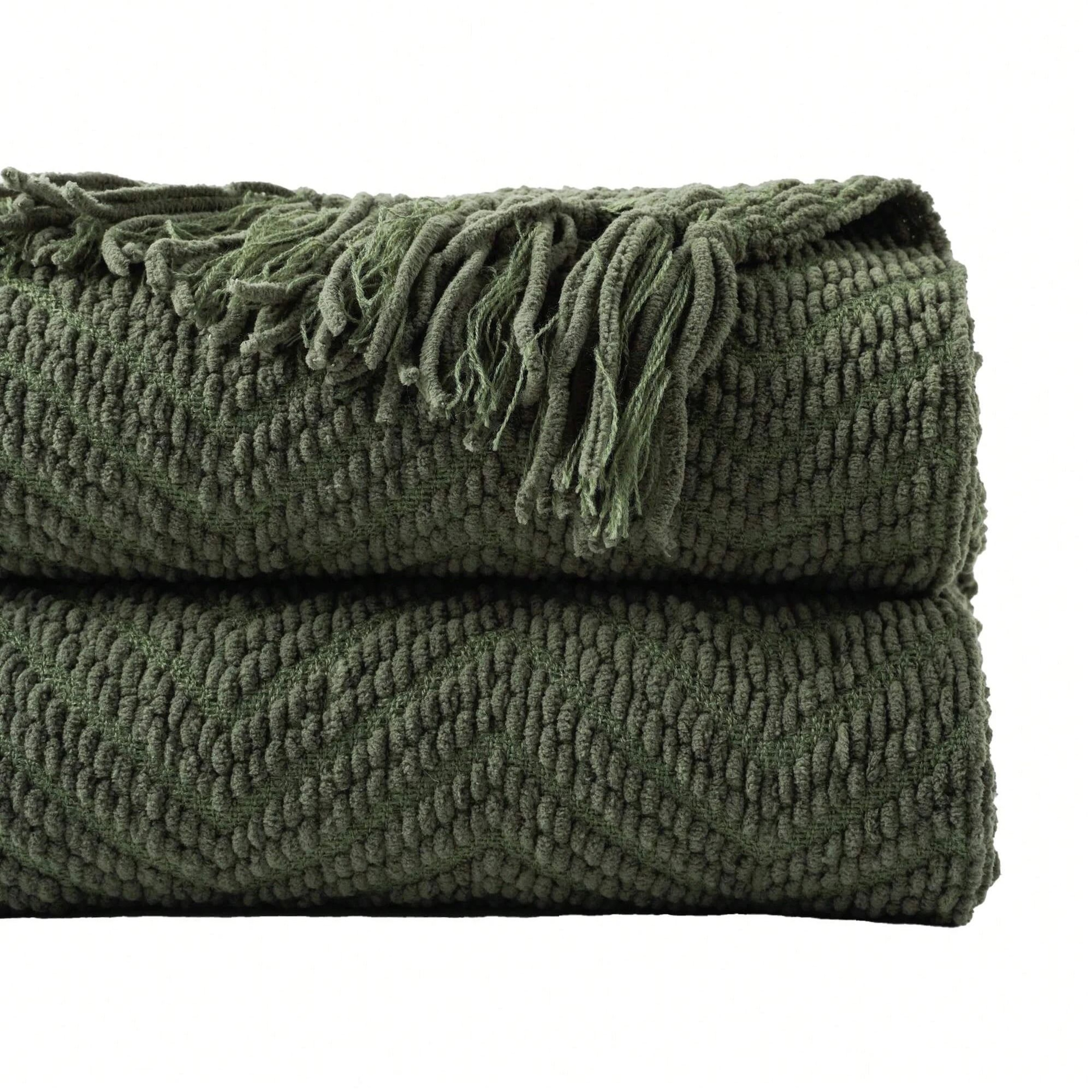 Battilo Chenille Knit Throw Blanket Soft Thick Decorative Sofa Throw 6