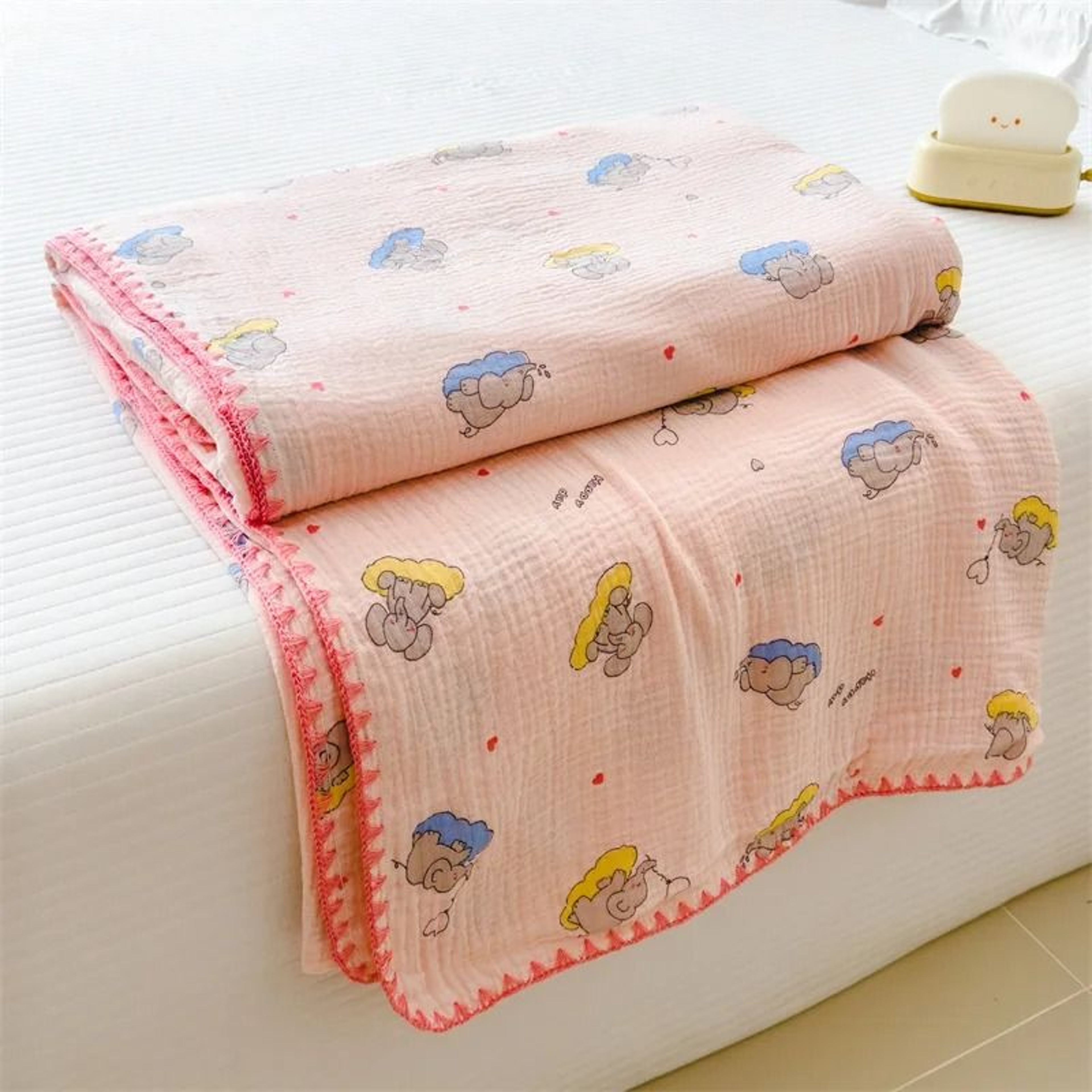 100 Cotton Double Layer Gauze Blanket Soft Cartoon Bed Throw 18