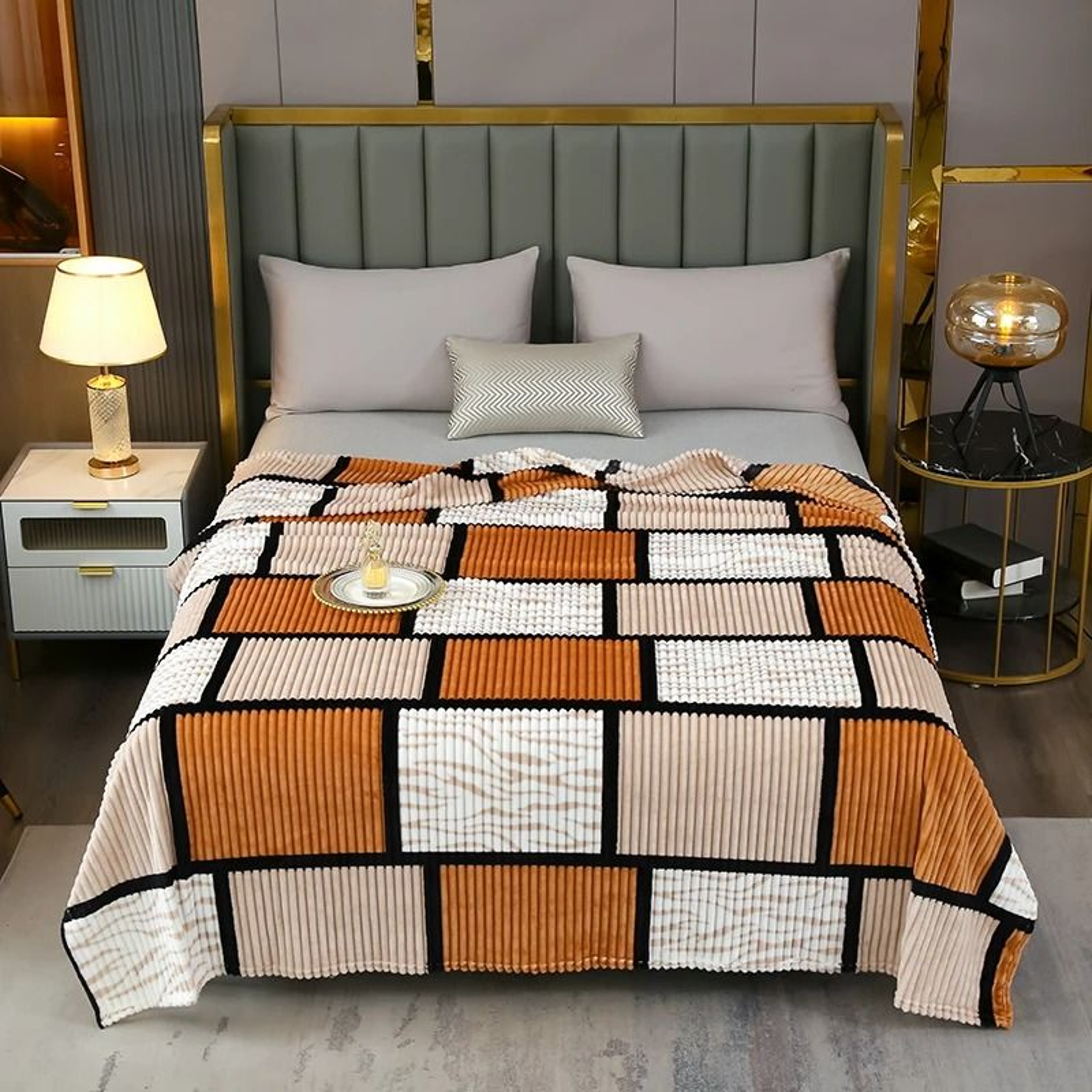 Soft Flannel Fleece Bed Blanket Warm King Queen Sofa Throw 6