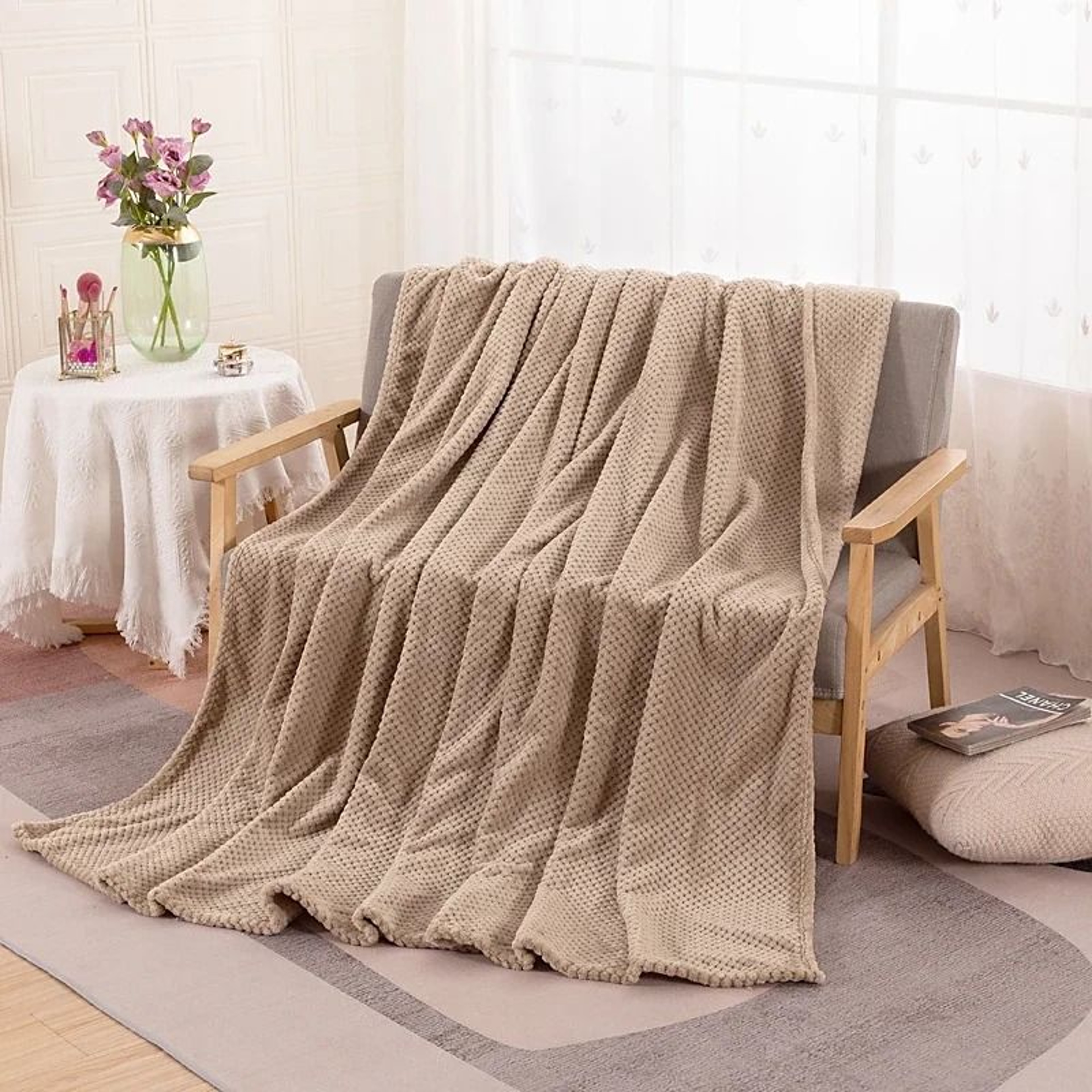Fluffy Coral Velvet Throw Blanket Soft Thick Warm Sofa Blanket 13