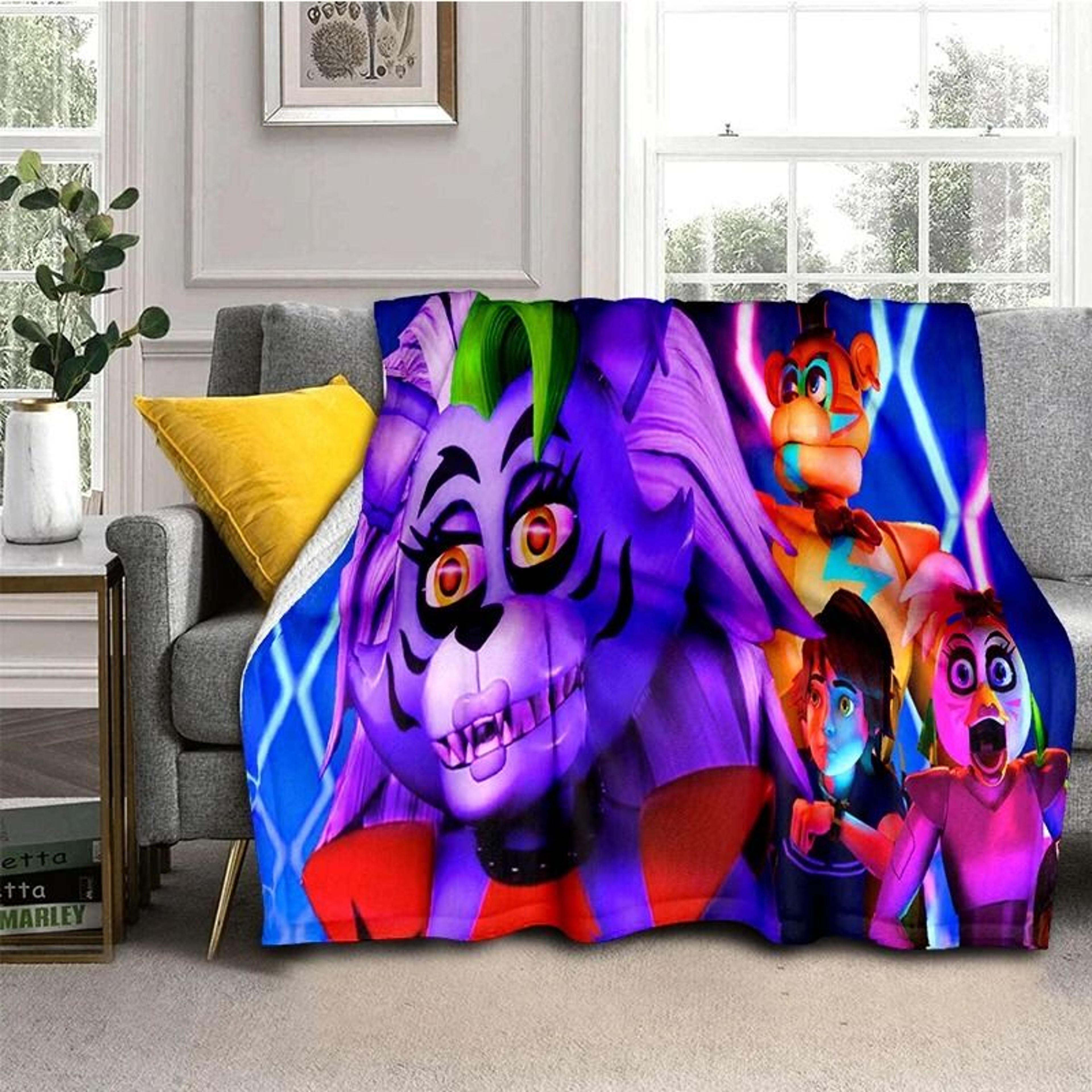 FNAF Freddy Flannel Throw Blanket Soft Horror Game Bed Cover 2
