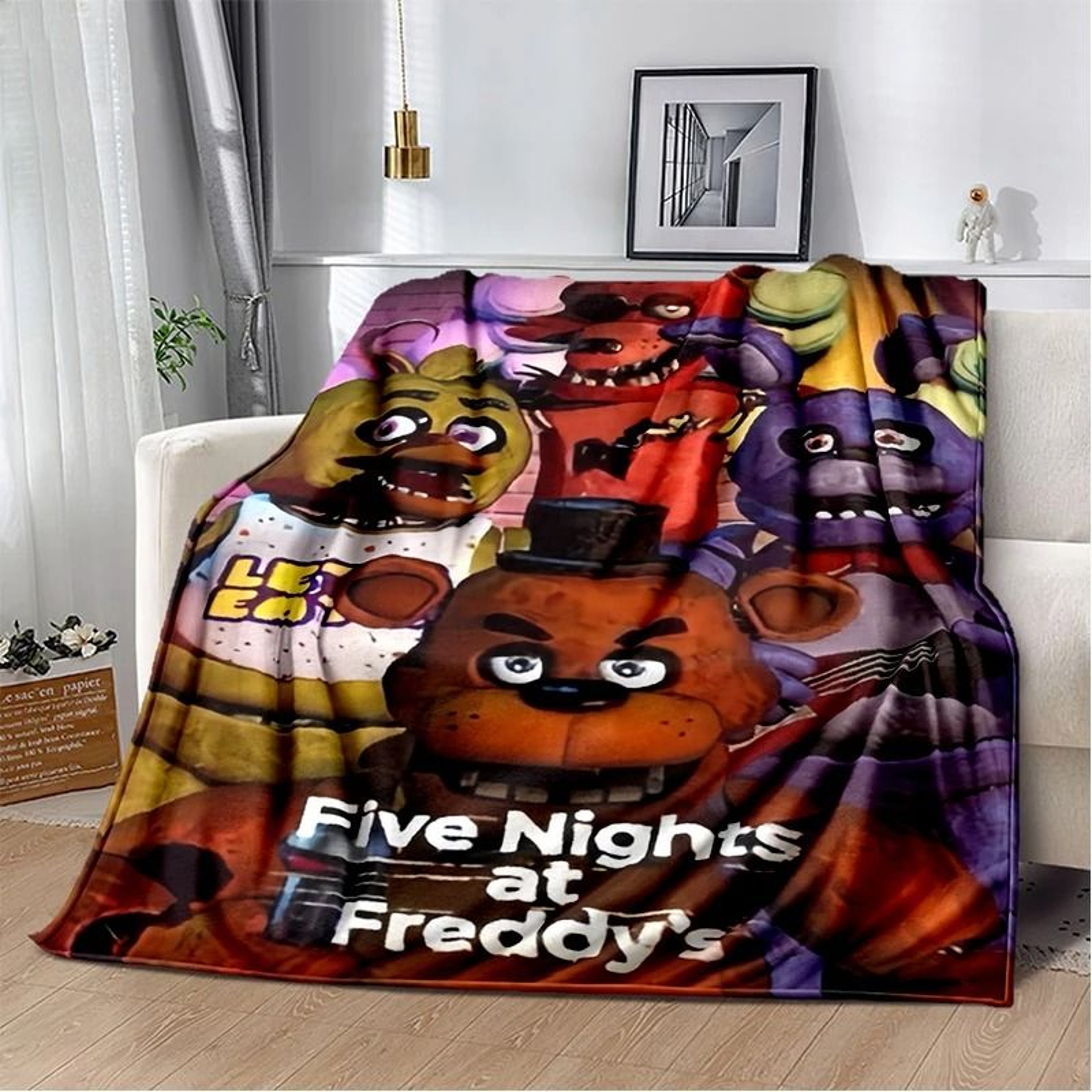 FNAF Freddy Flannel Throw Blanket Soft Horror Game Bed Cover 11